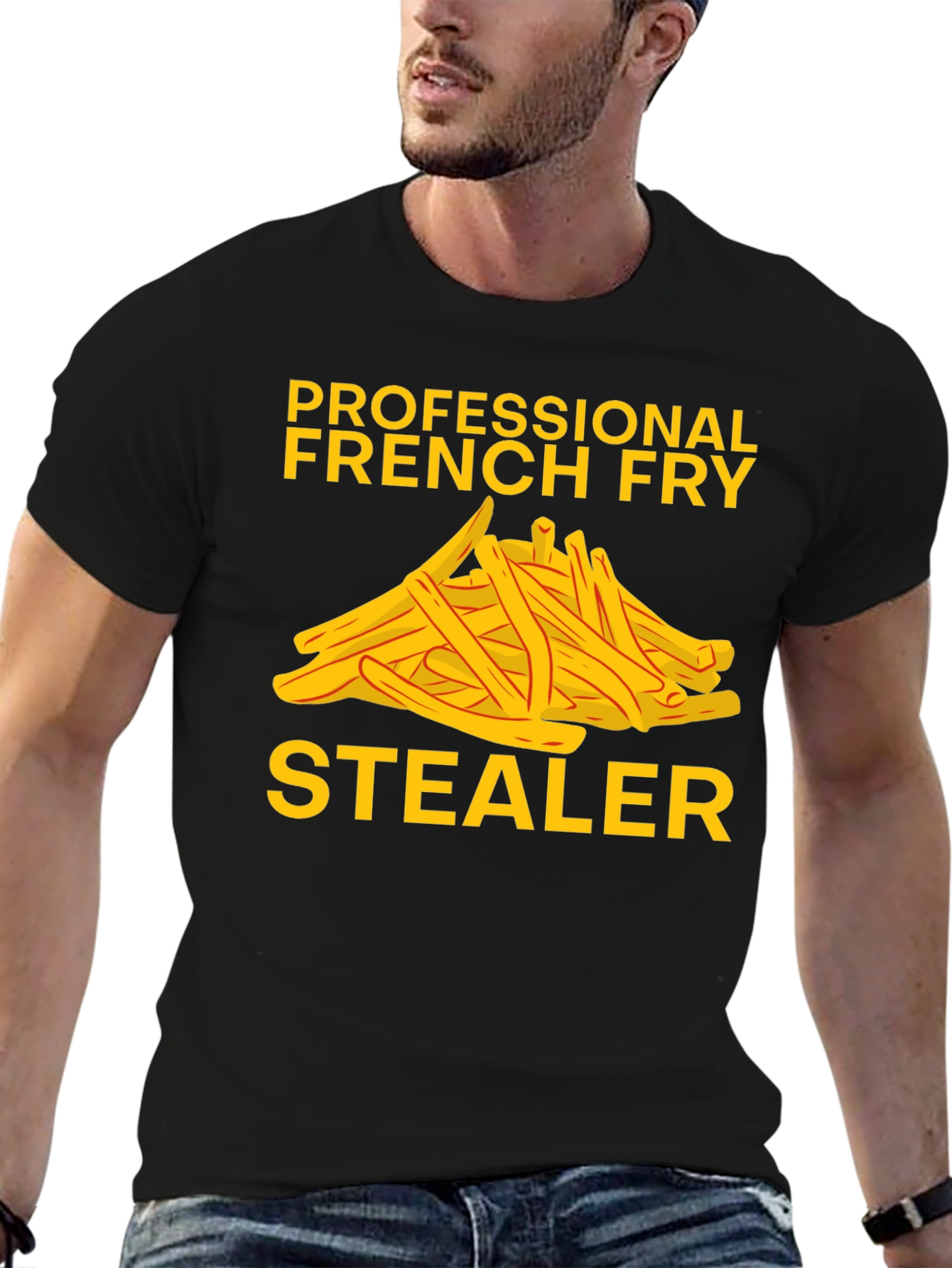 Funny Fry Stealer Graphic T-Shirt