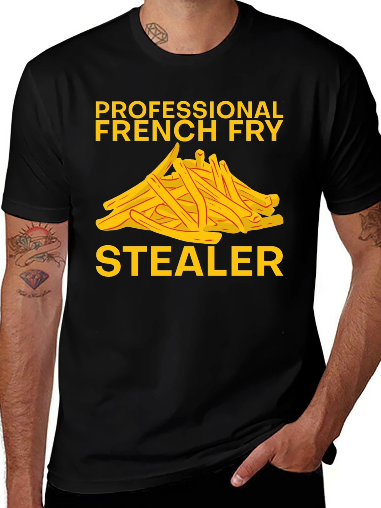 Funny Fry Stealer Graphic T-Shirt