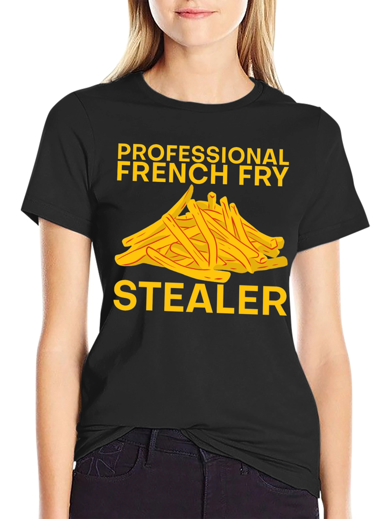 Funny Fry Stealer Graphic T-Shirt