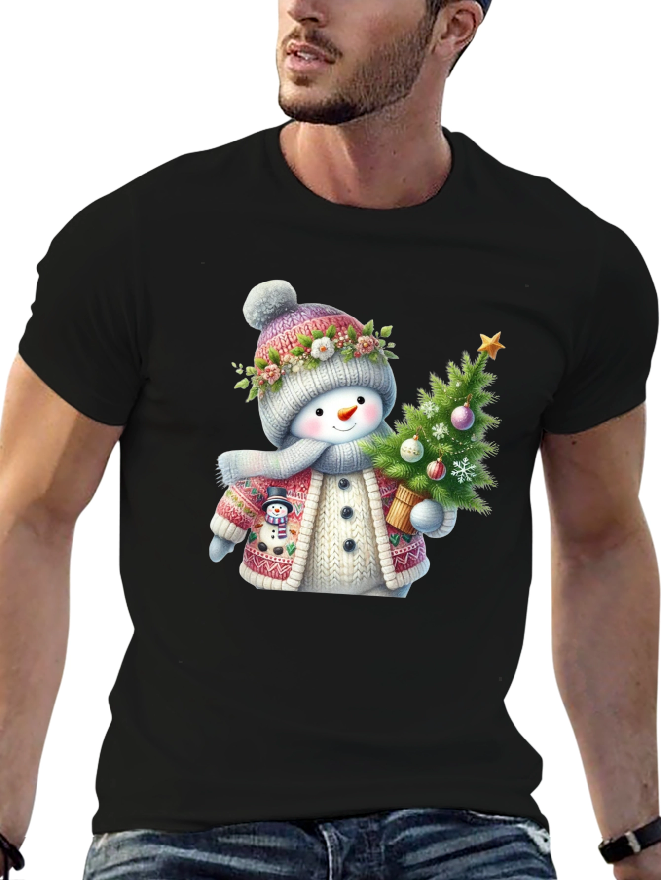 Festive Snowman Christmas T-Shirt