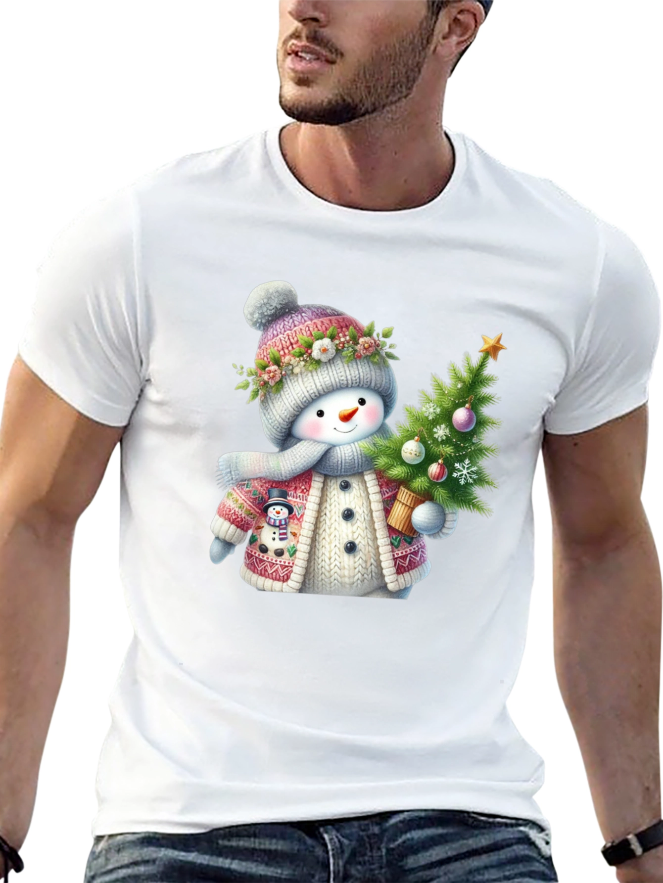 Festive Snowman Christmas T-Shirt