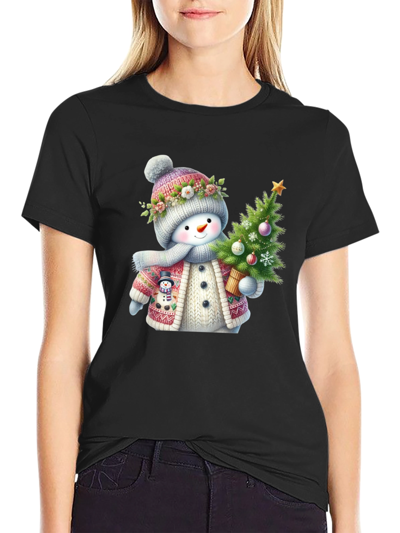 Festive Snowman Christmas T-Shirt