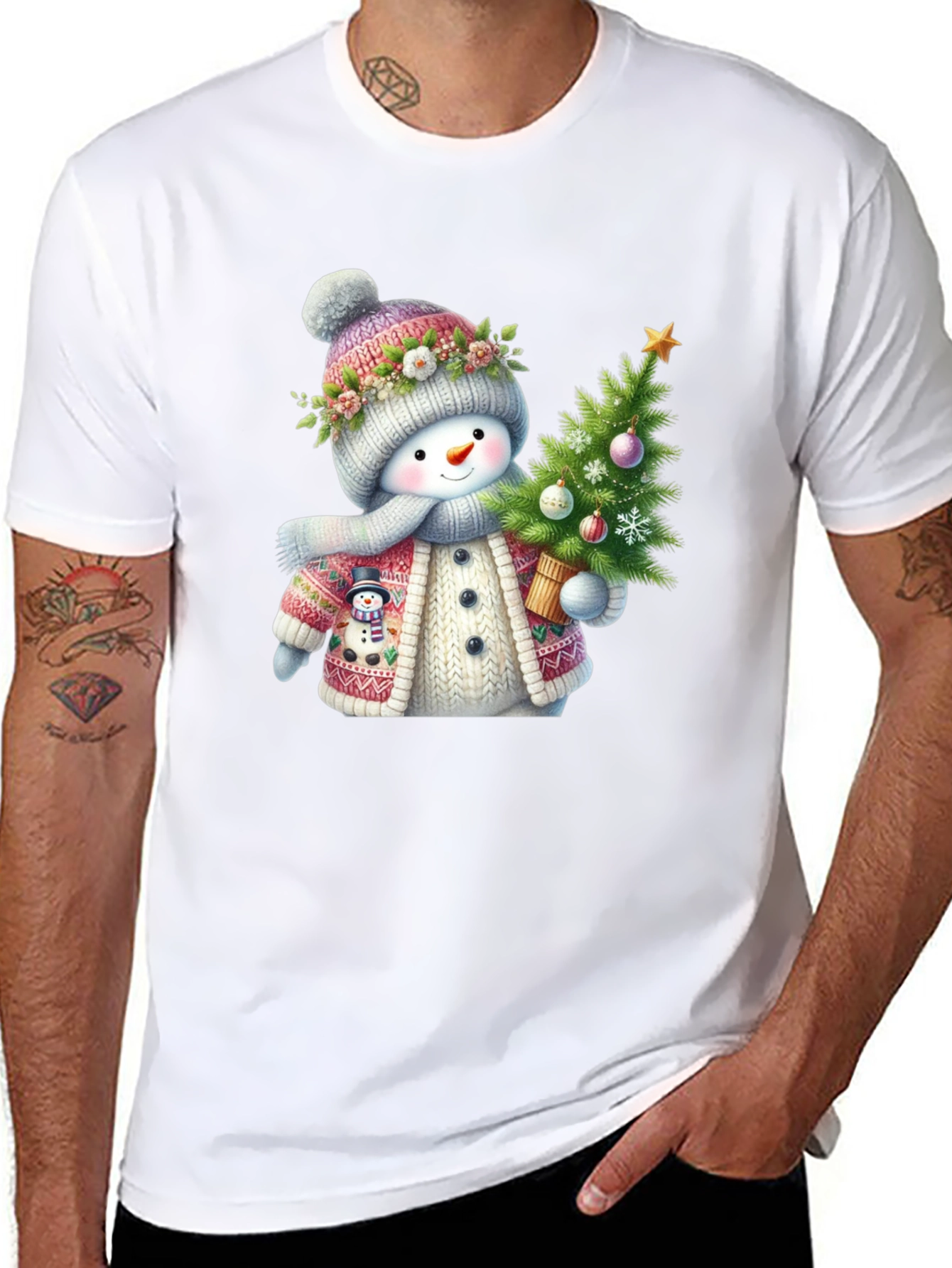 Festive Snowman Christmas T-Shirt