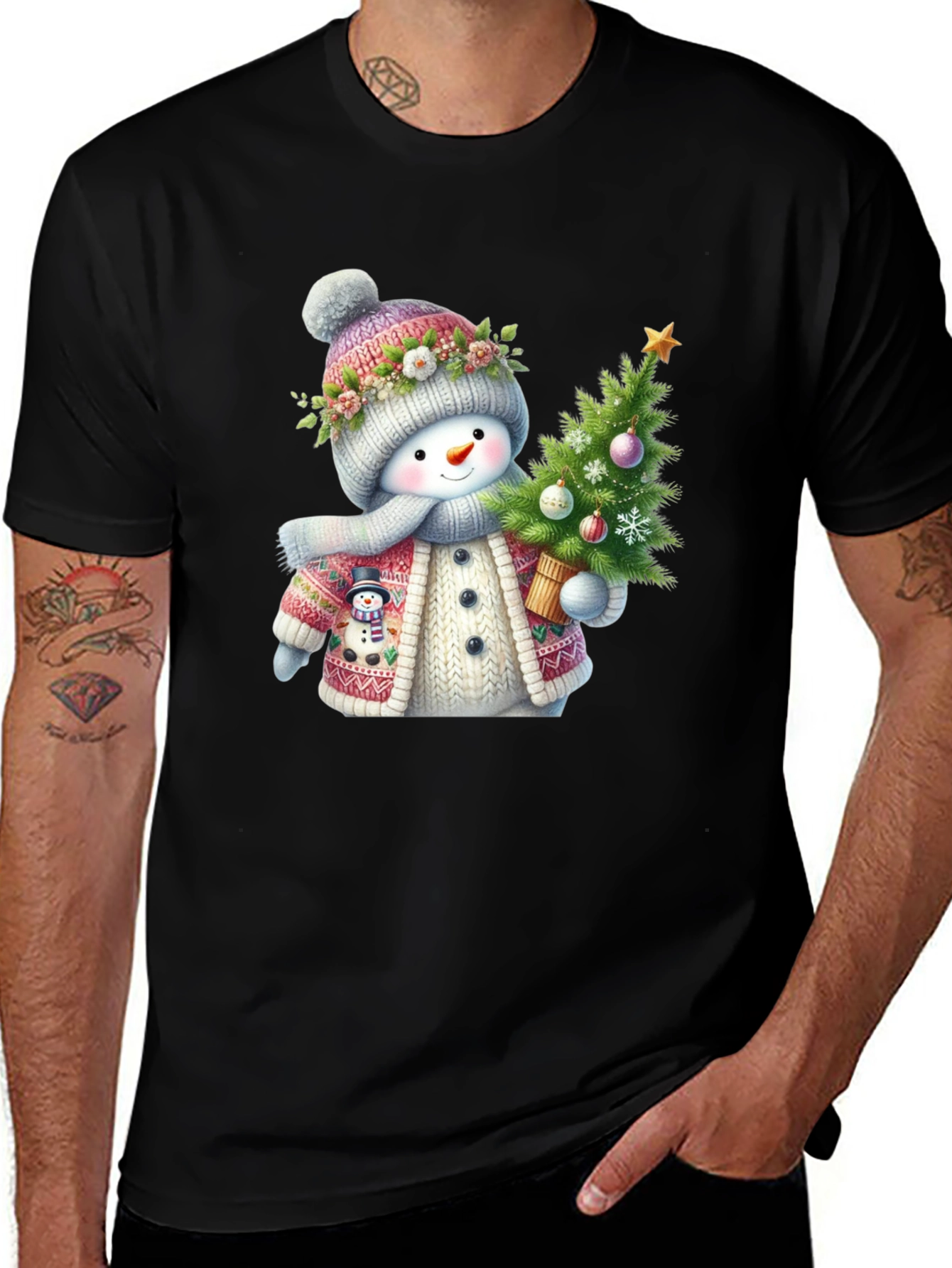 Festive Snowman Christmas T-Shirt