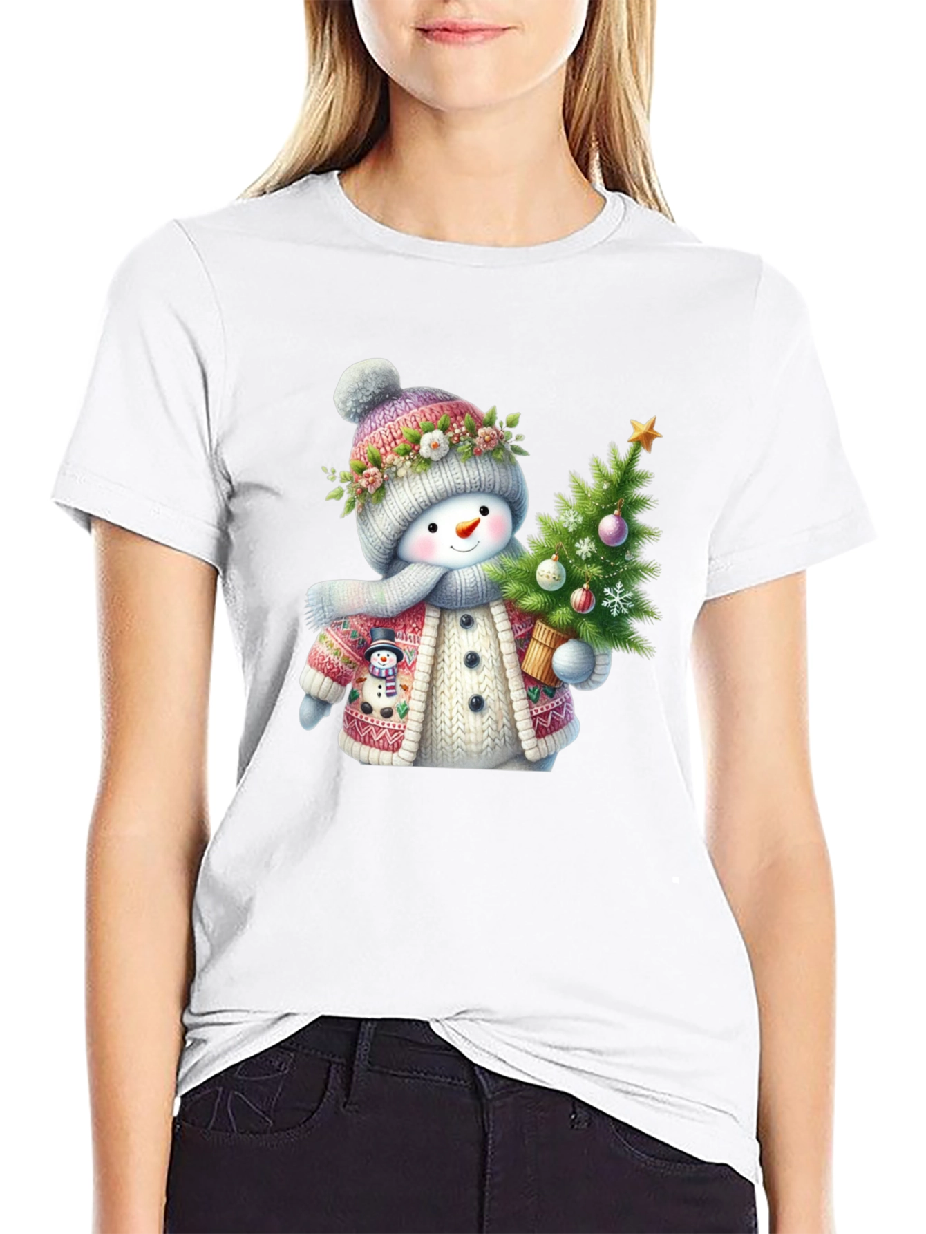 Festive Snowman Christmas T-Shirt
