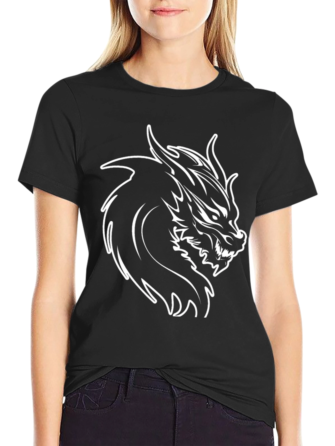 Black Dragon Graphic Tee - Mens Fashion