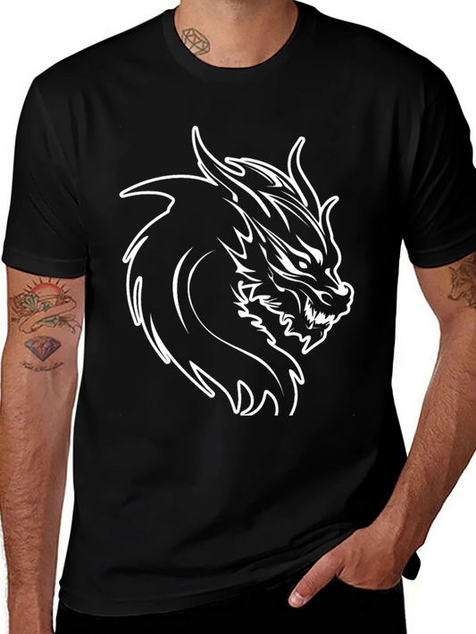 Black Dragon Graphic Tee - Mens Fashion