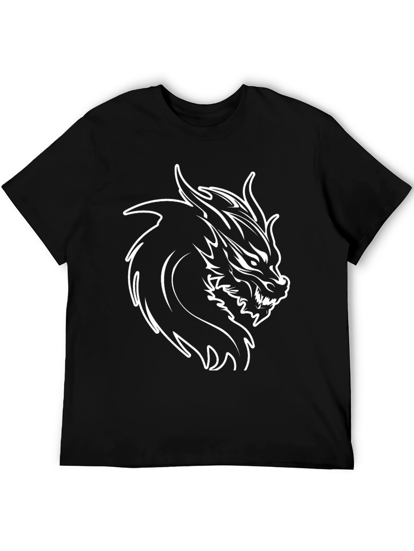 Black Dragon Graphic Tee - Mens Fashion