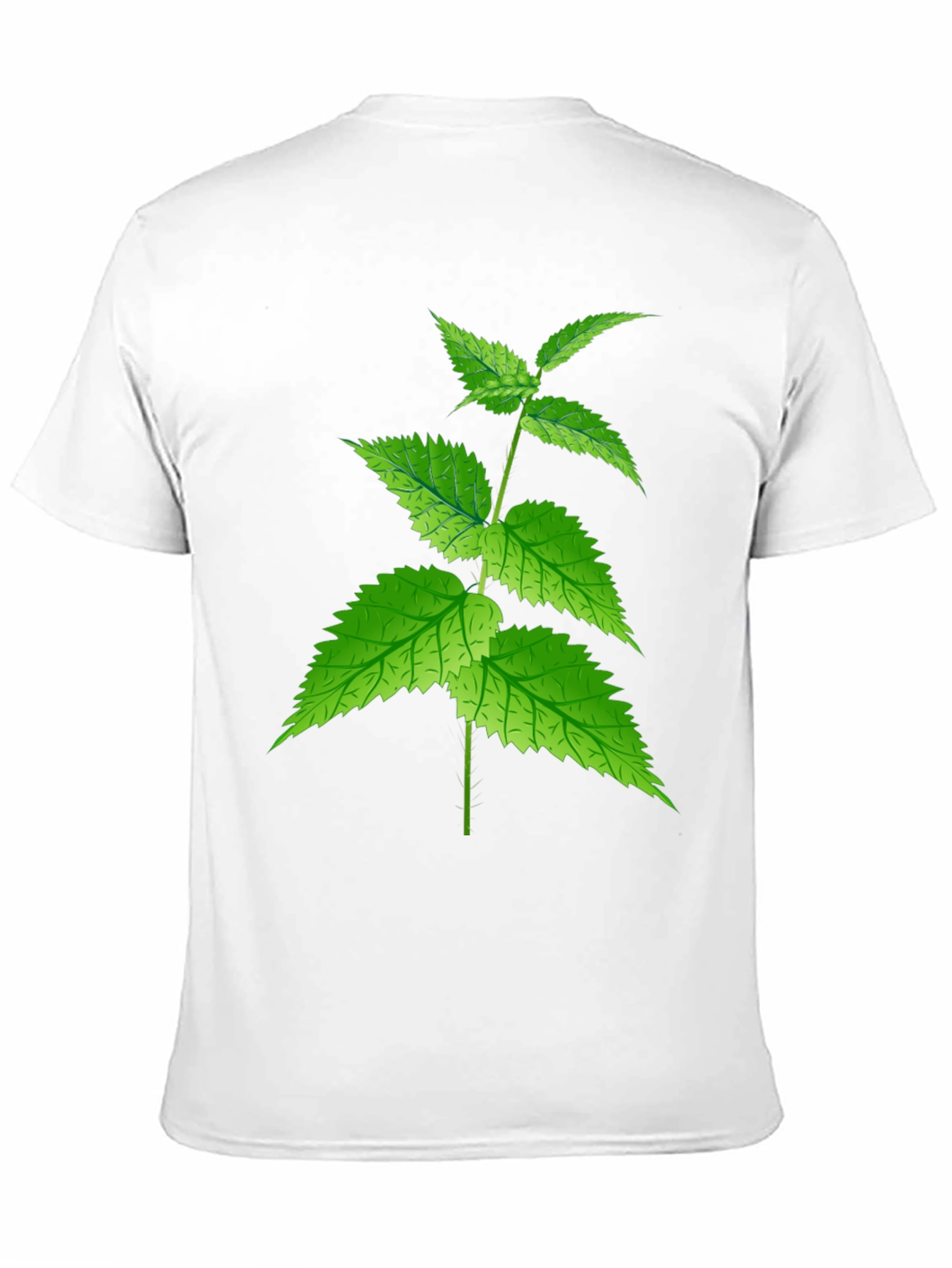 Nature-Inspired Tee: Green Leaf Print