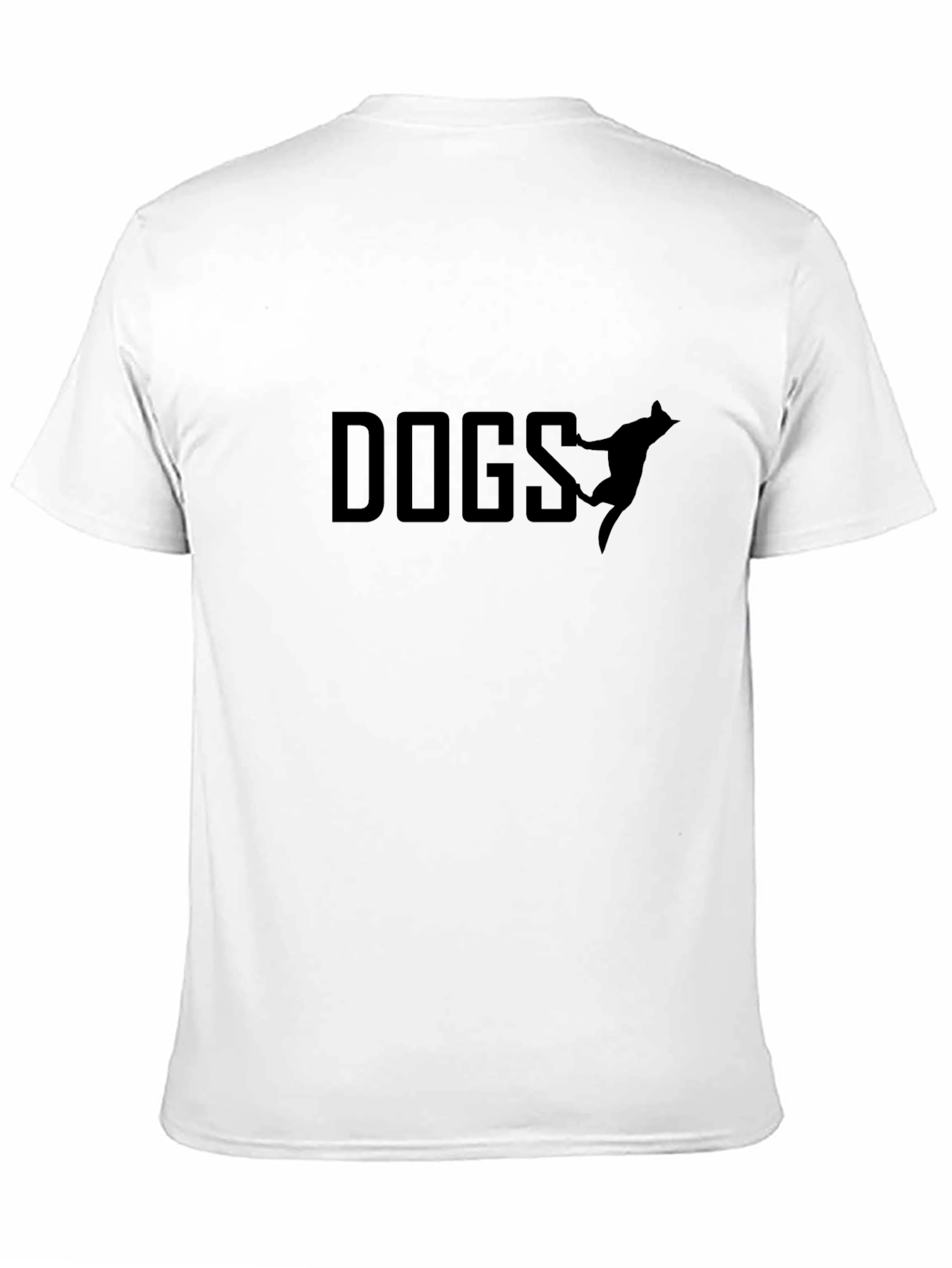Dogs Graphic Tee - Black Cotton Blend T-Shirt
