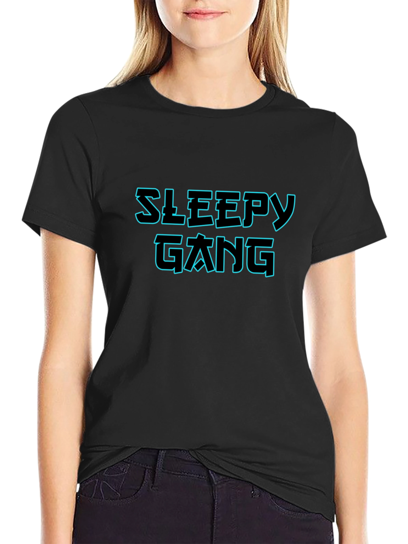 Sleepy Gang Graphic Black T-Shirt