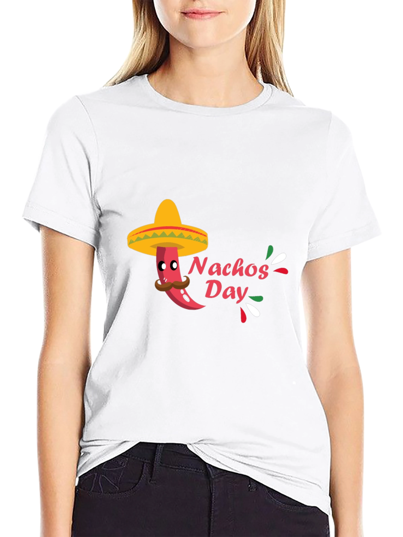 Mens Black Nachos Day T-Shirt