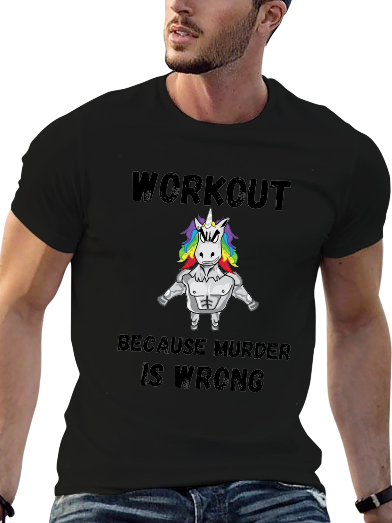 Workout Because Murder is Wrong T-Shirt