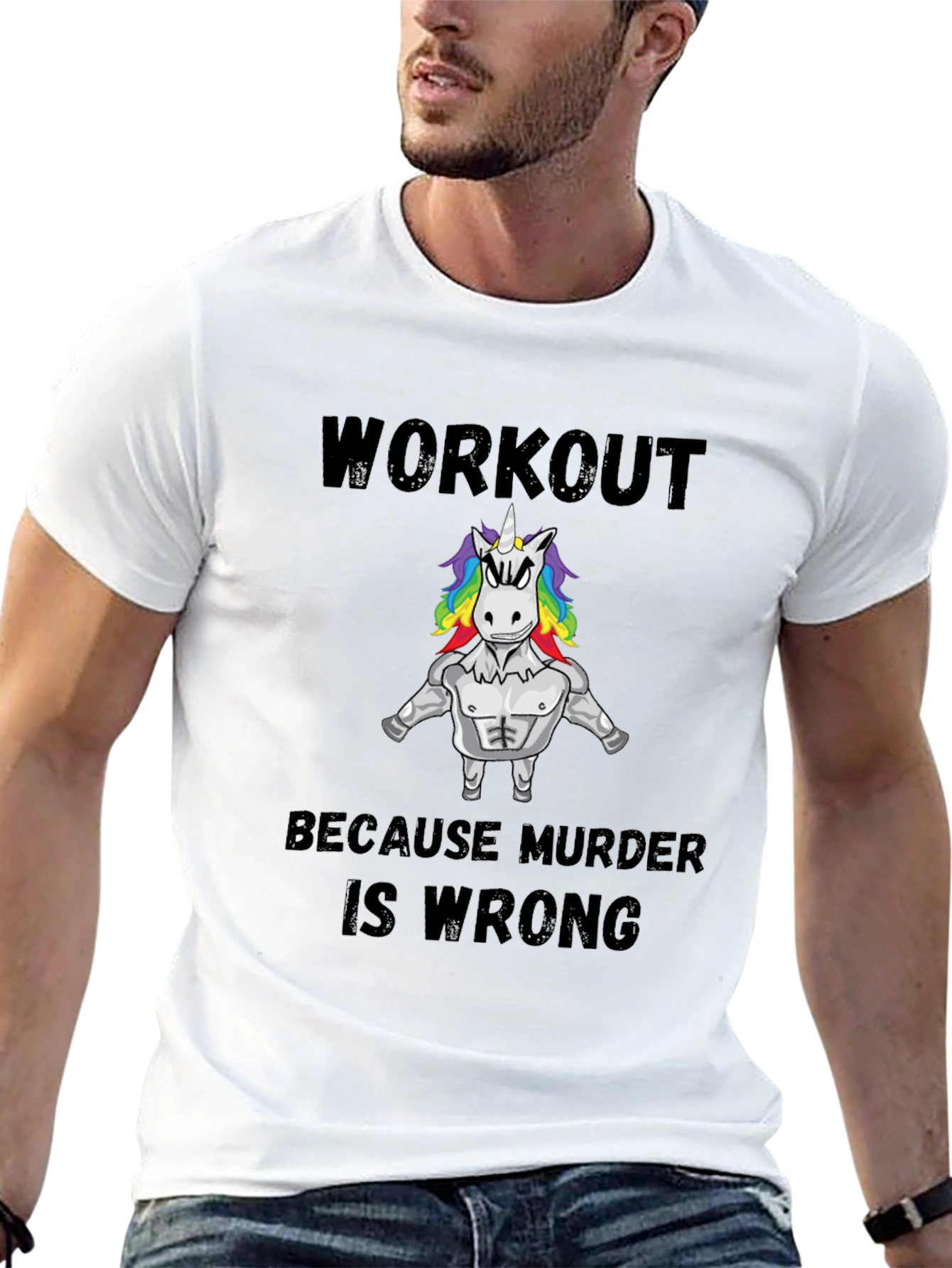 Workout Because Murder is Wrong T-Shirt