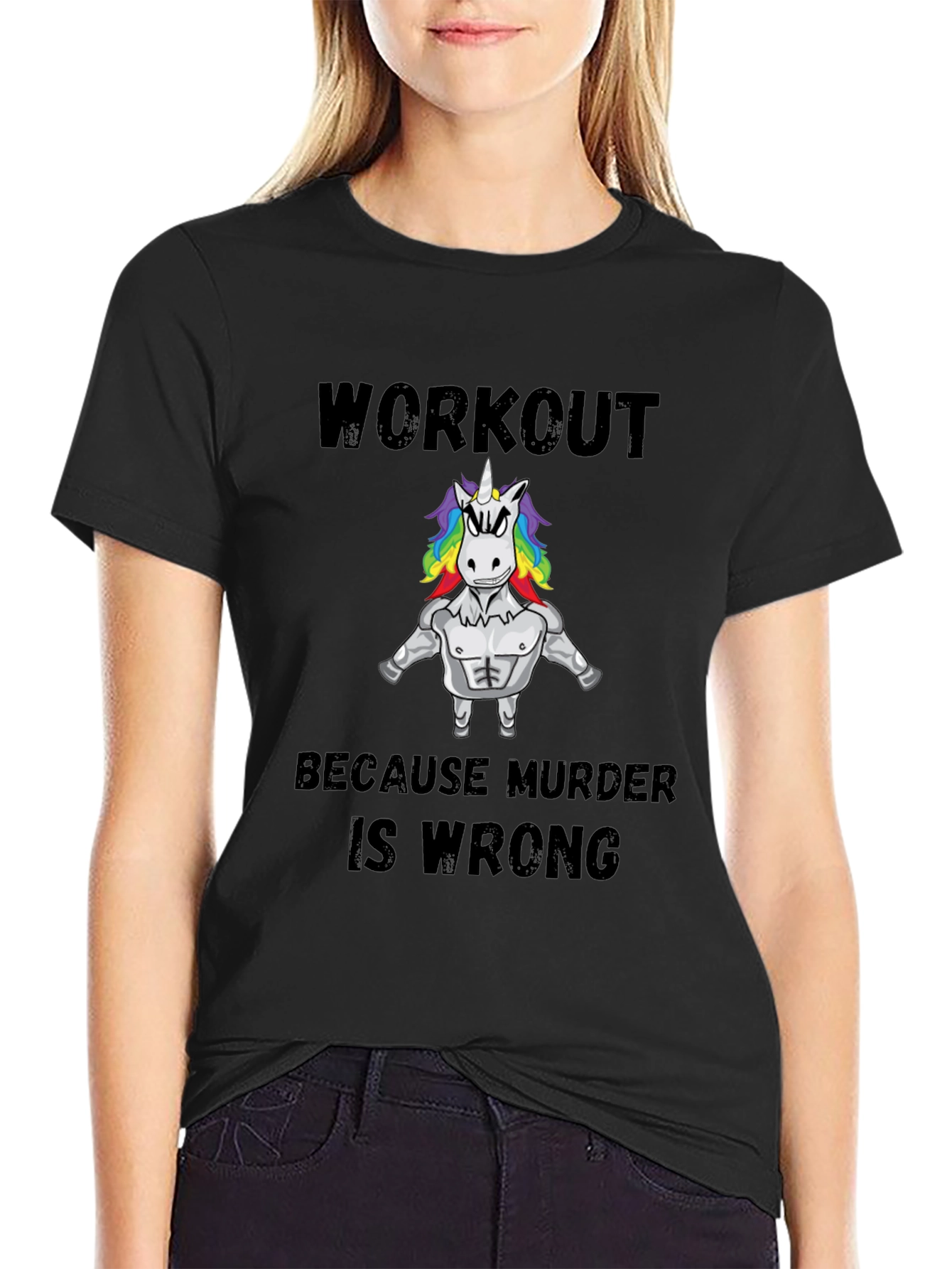 Workout Because Murder is Wrong T-Shirt