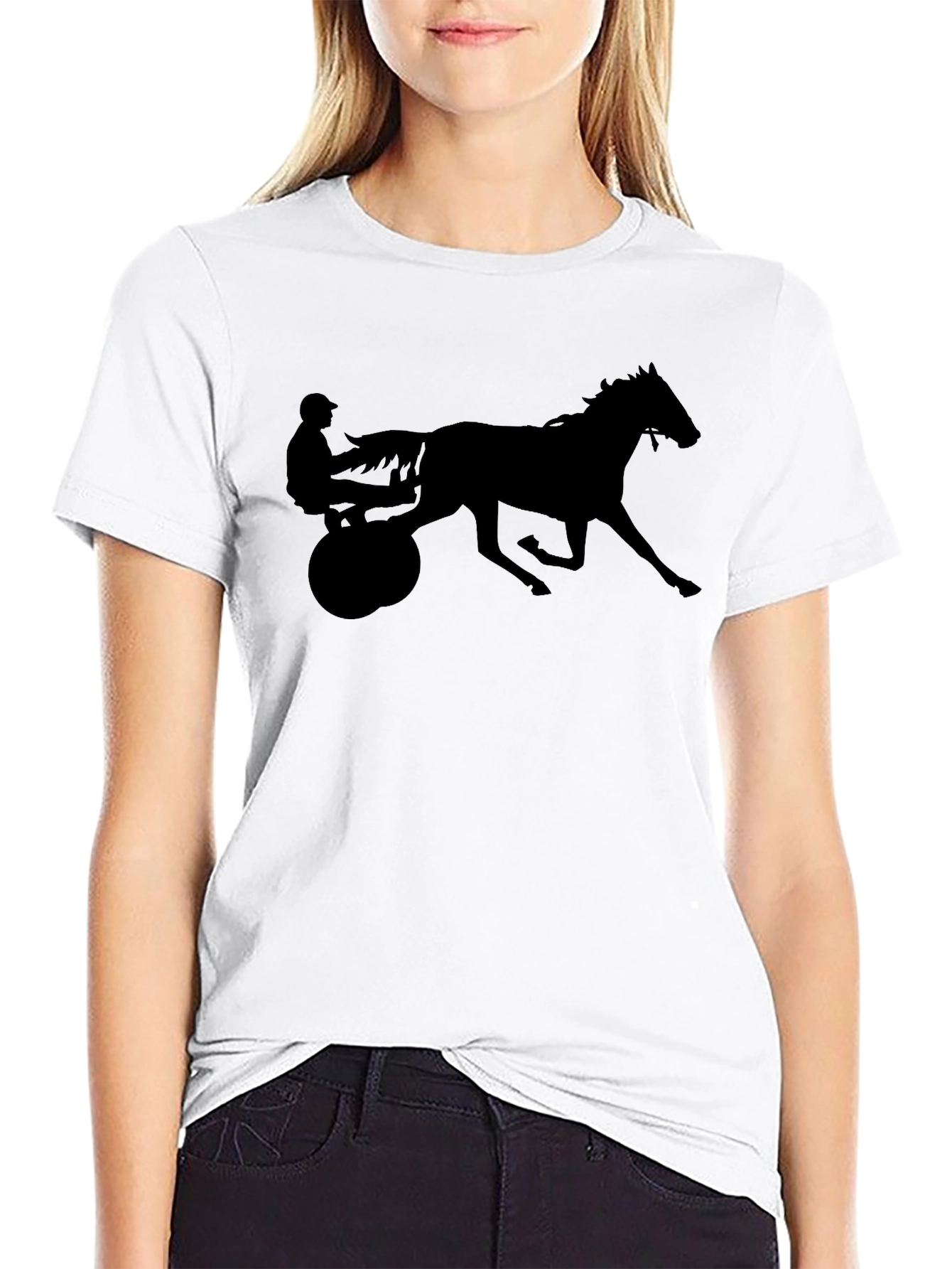 Harness Racing T-Shirt: Horse & Sulky Design