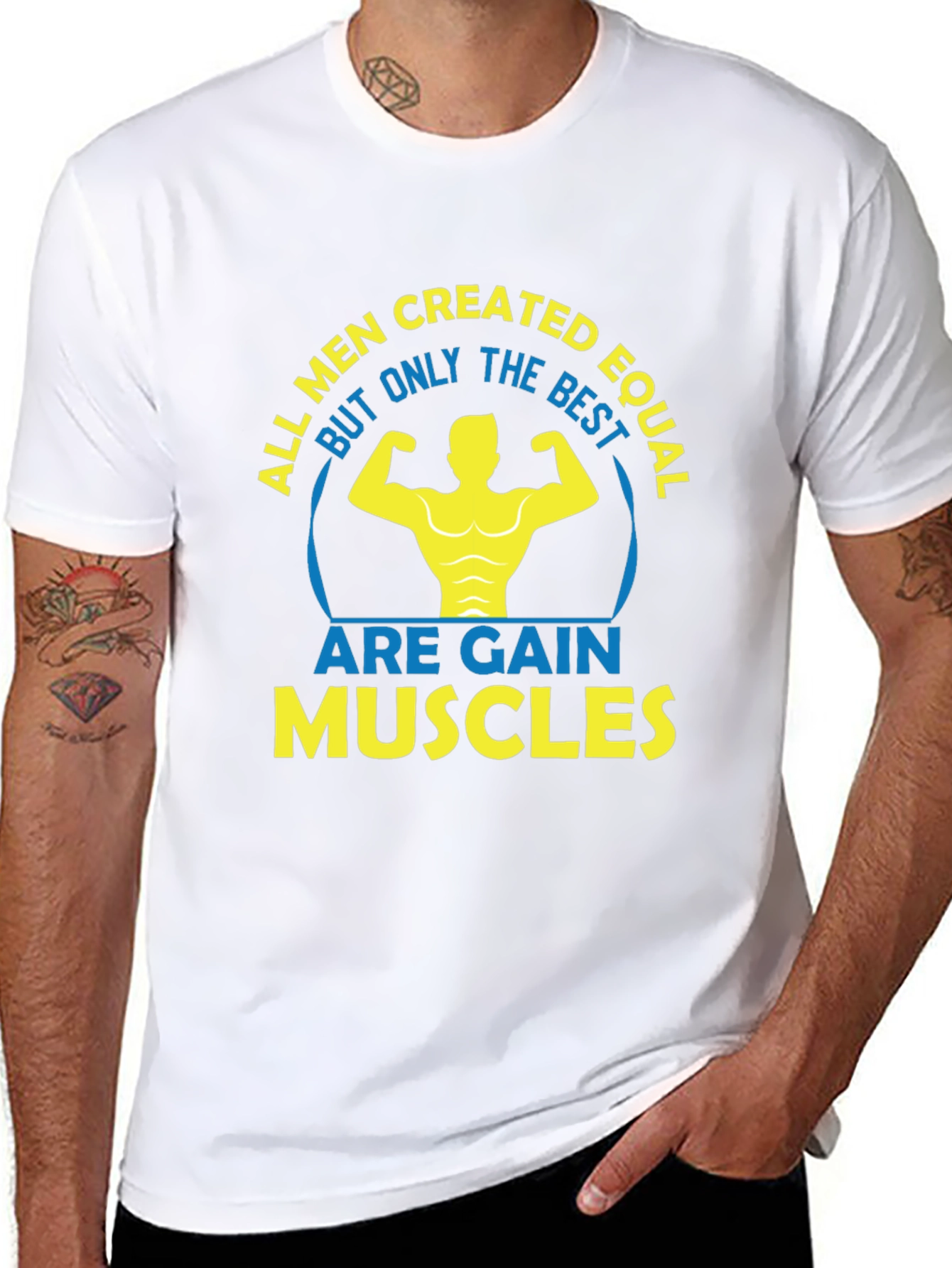 Muscle Gain Graphic Tee - Mens Fitness Shirt