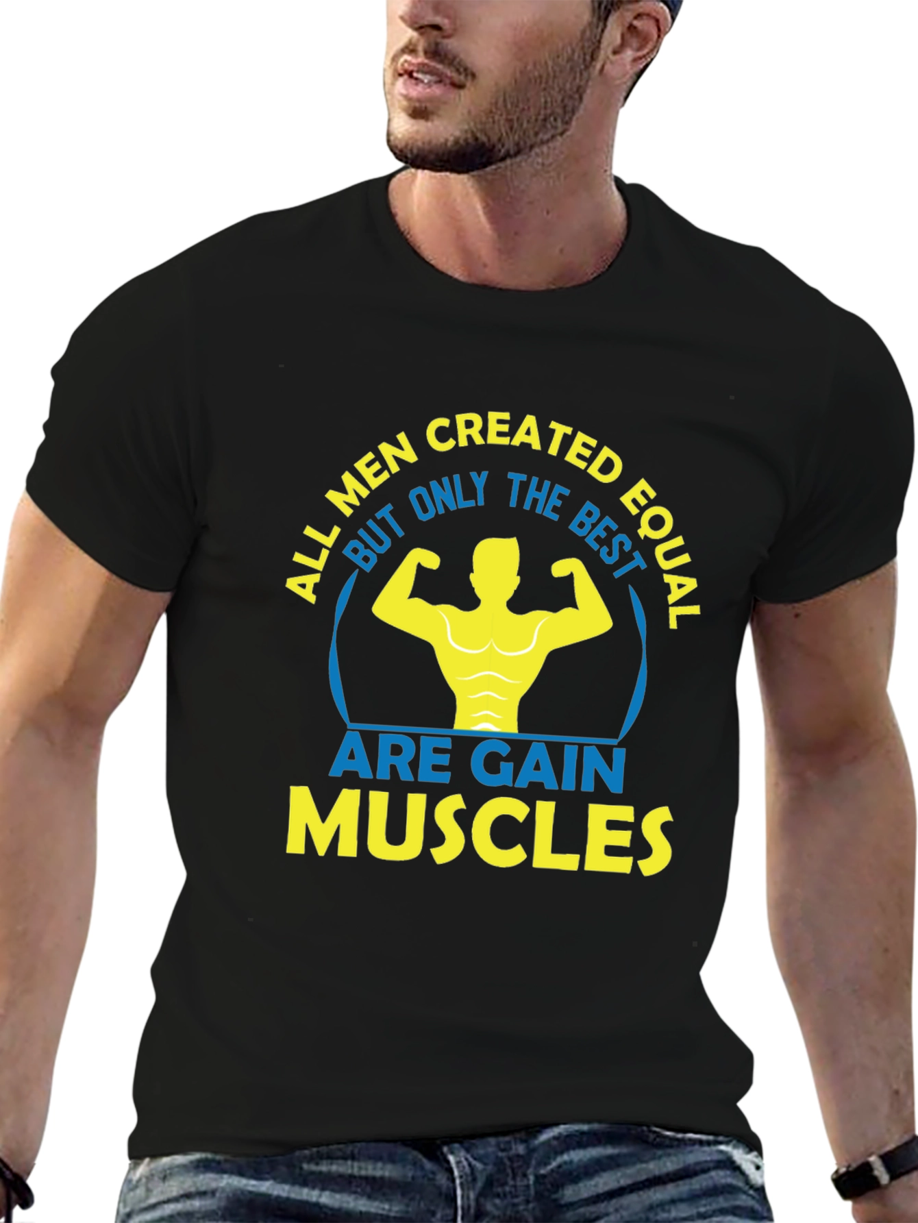 Muscle Gain Graphic Tee - Mens Fitness Shirt