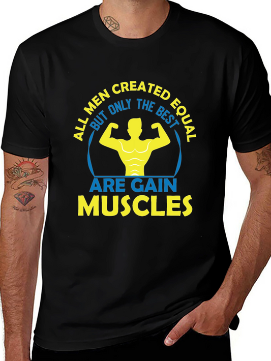 Muscle Gain Graphic Tee - Mens Fitness Shirt