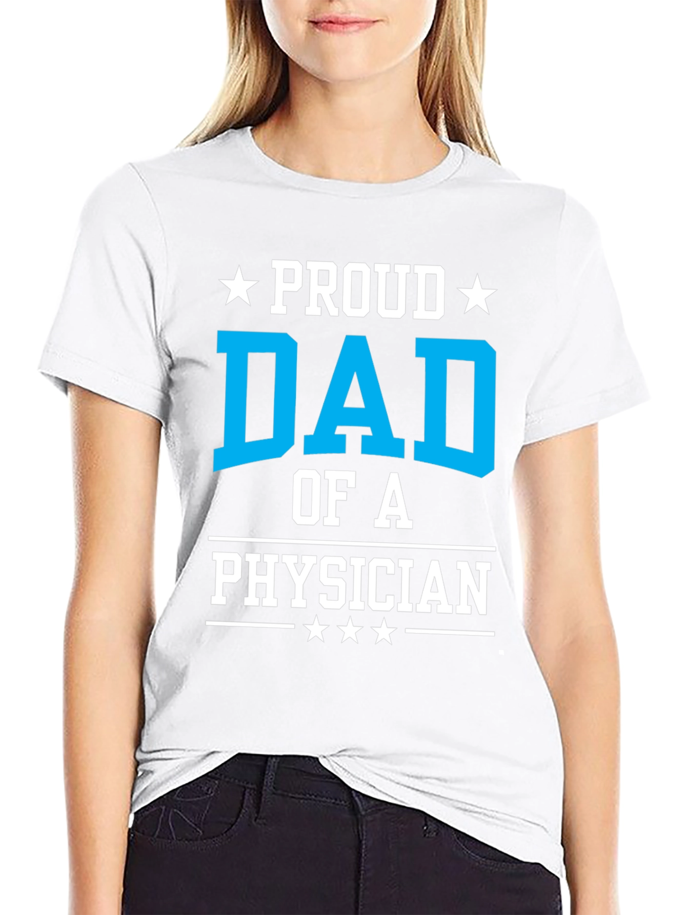 Proud Dad of a Physician T-Shirt - Black