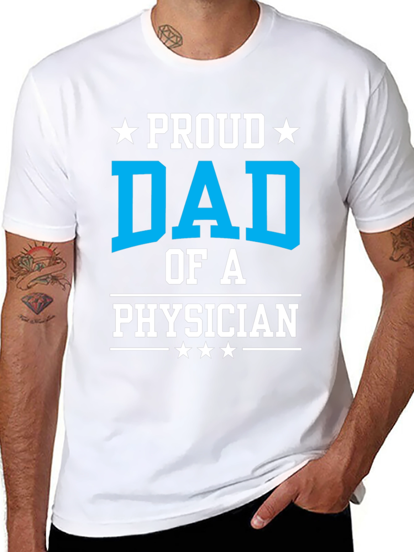 Proud Dad of a Physician T-Shirt - Black
