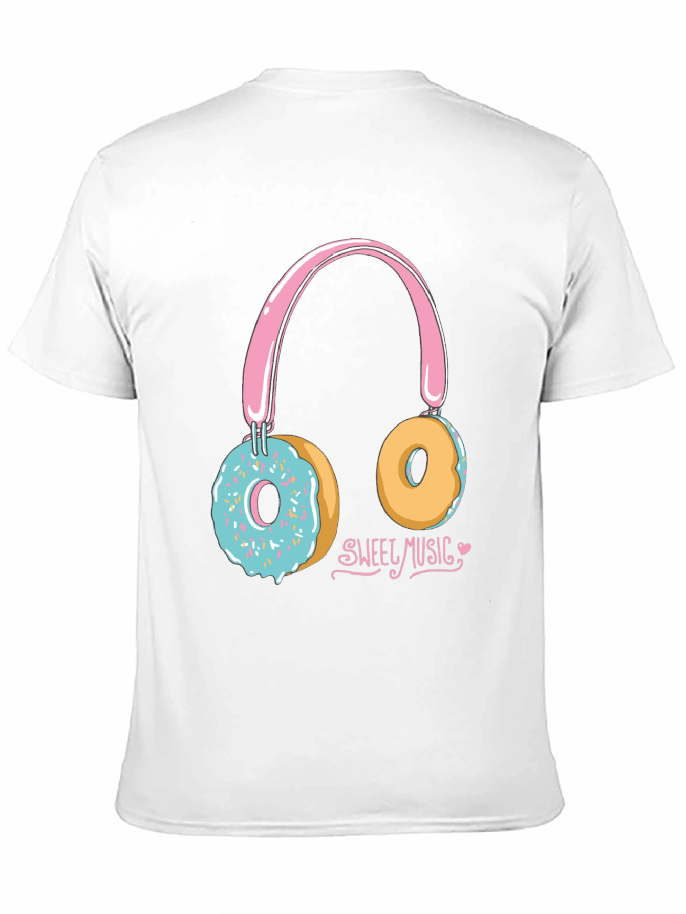 Sweet Music Donut Headphone Graphic Tee - Black