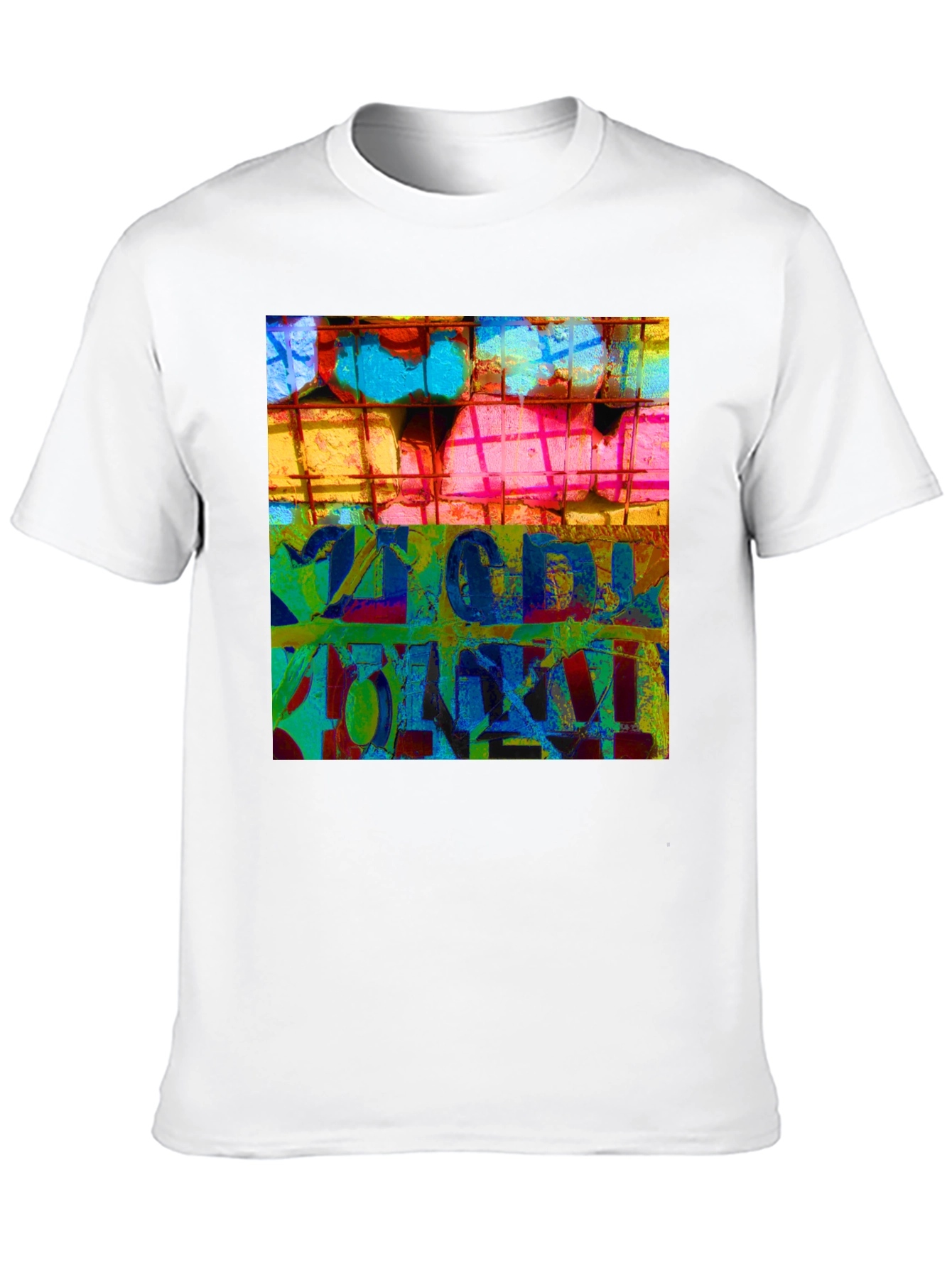 Abstract Graphic Print Crew Neck T-Shirt
