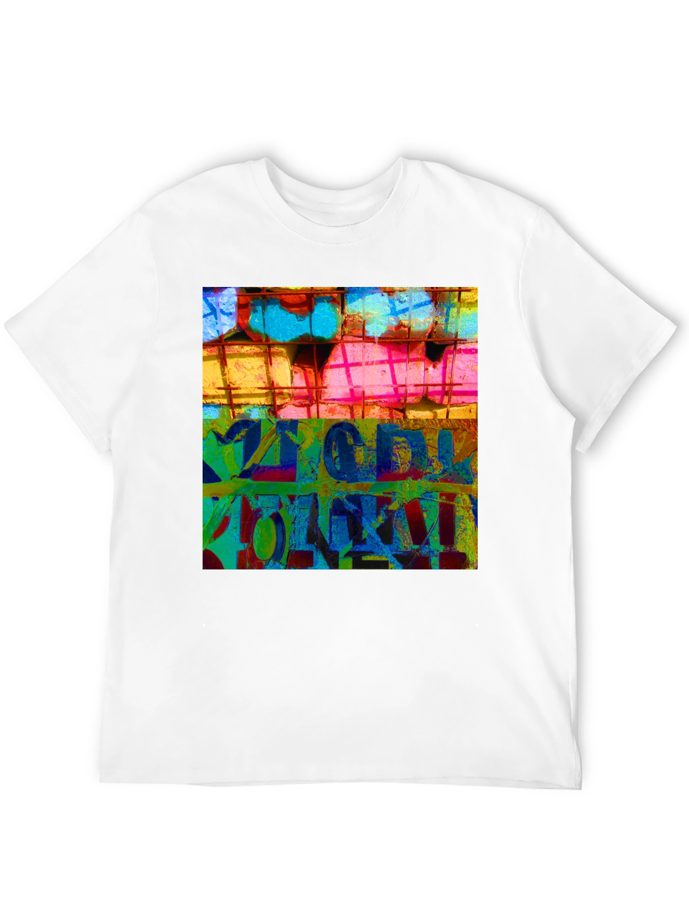 Abstract Graphic Print Crew Neck T-Shirt