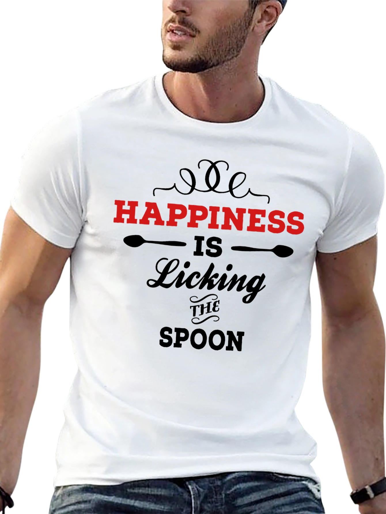 Happiness is Licking the Spoon Funny T-Shirt