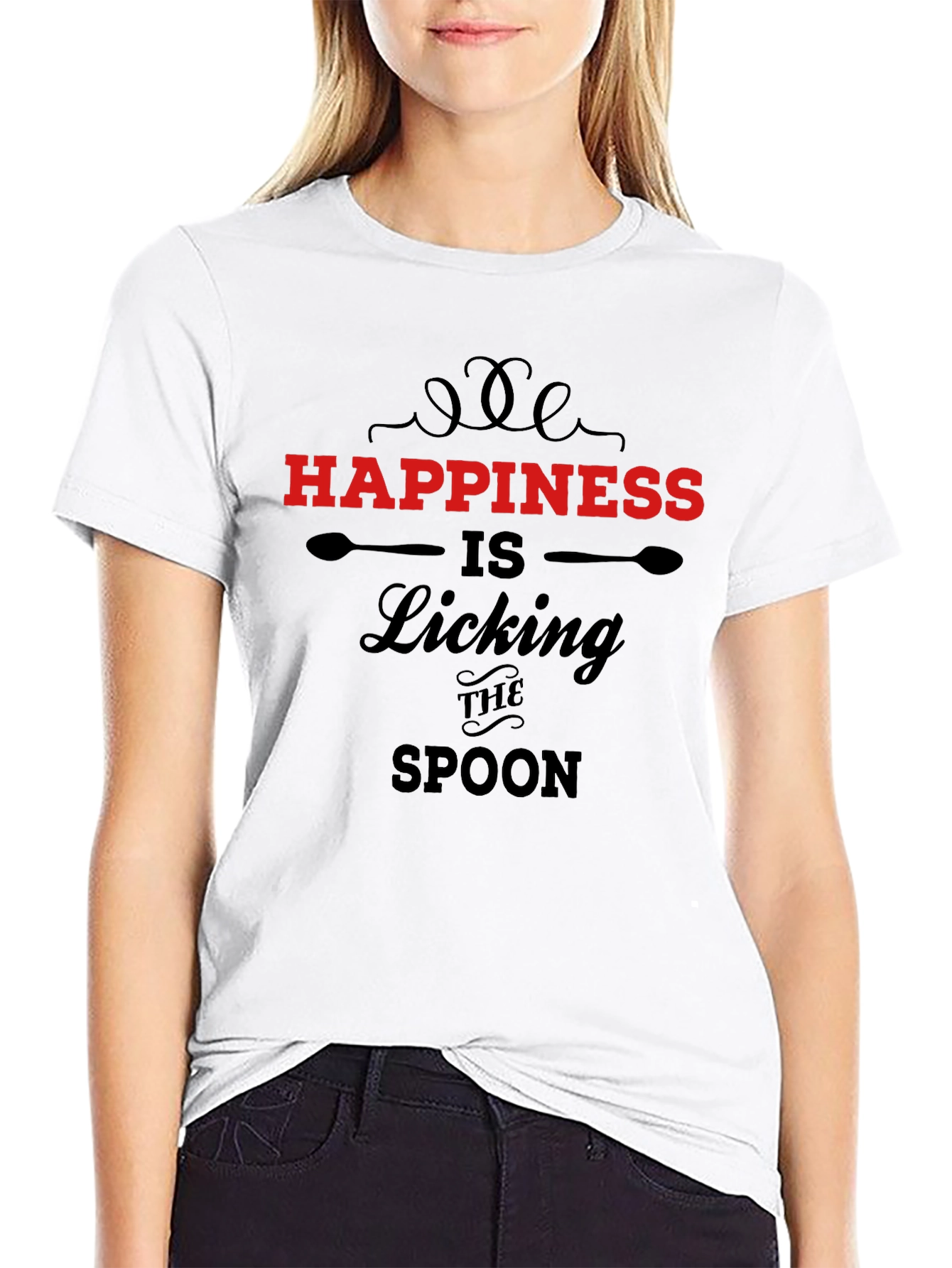 Happiness is Licking the Spoon Funny T-Shirt