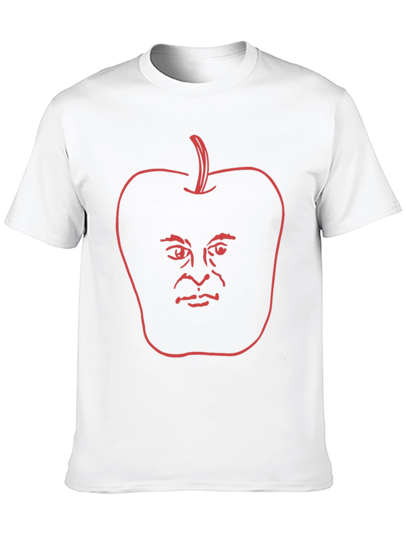 Apple Head Outline Black T-Shirt