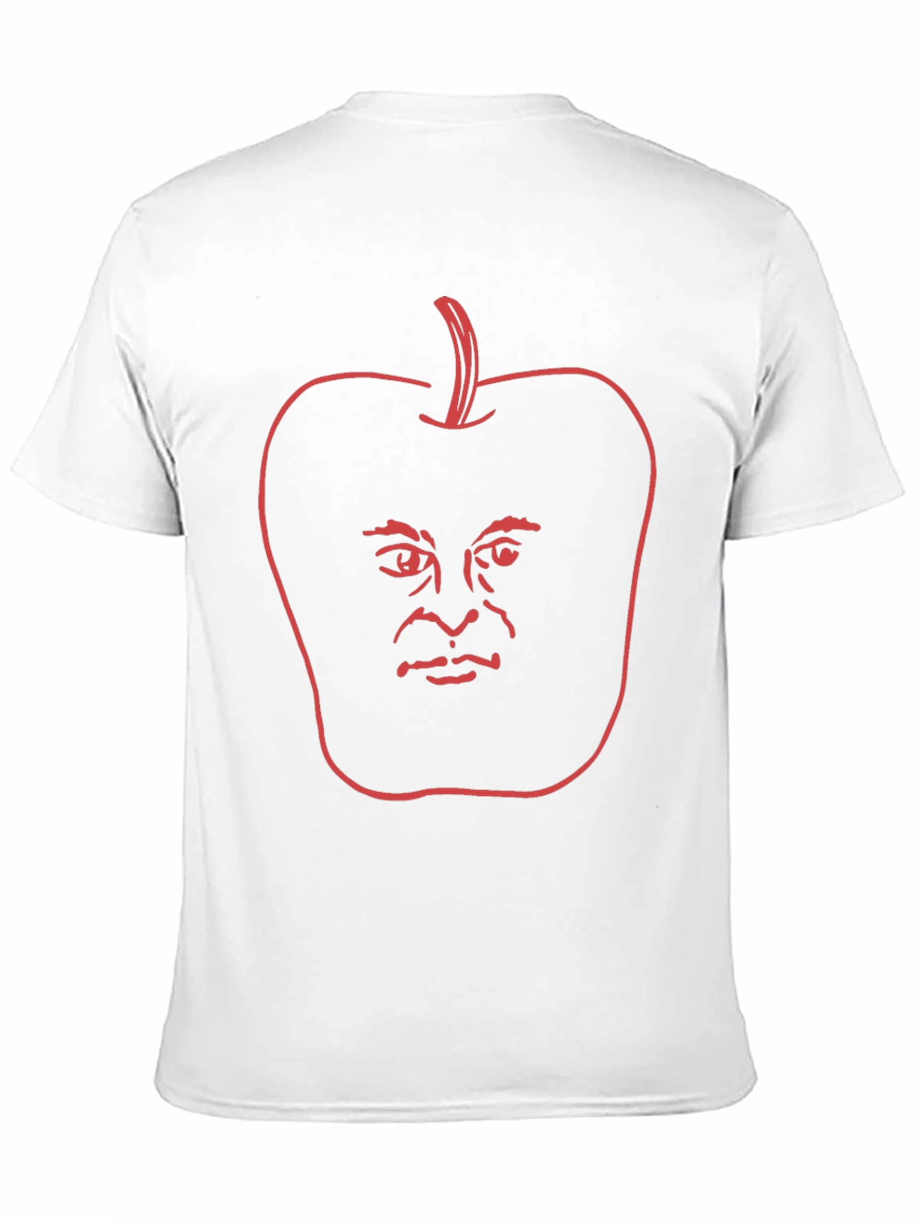 Apple Head Outline Black T-Shirt