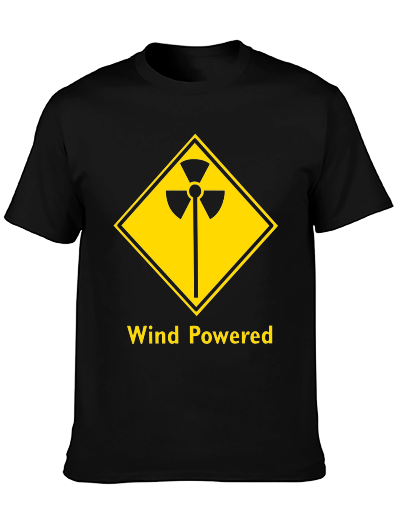 Wind Powered Black T-Shirt