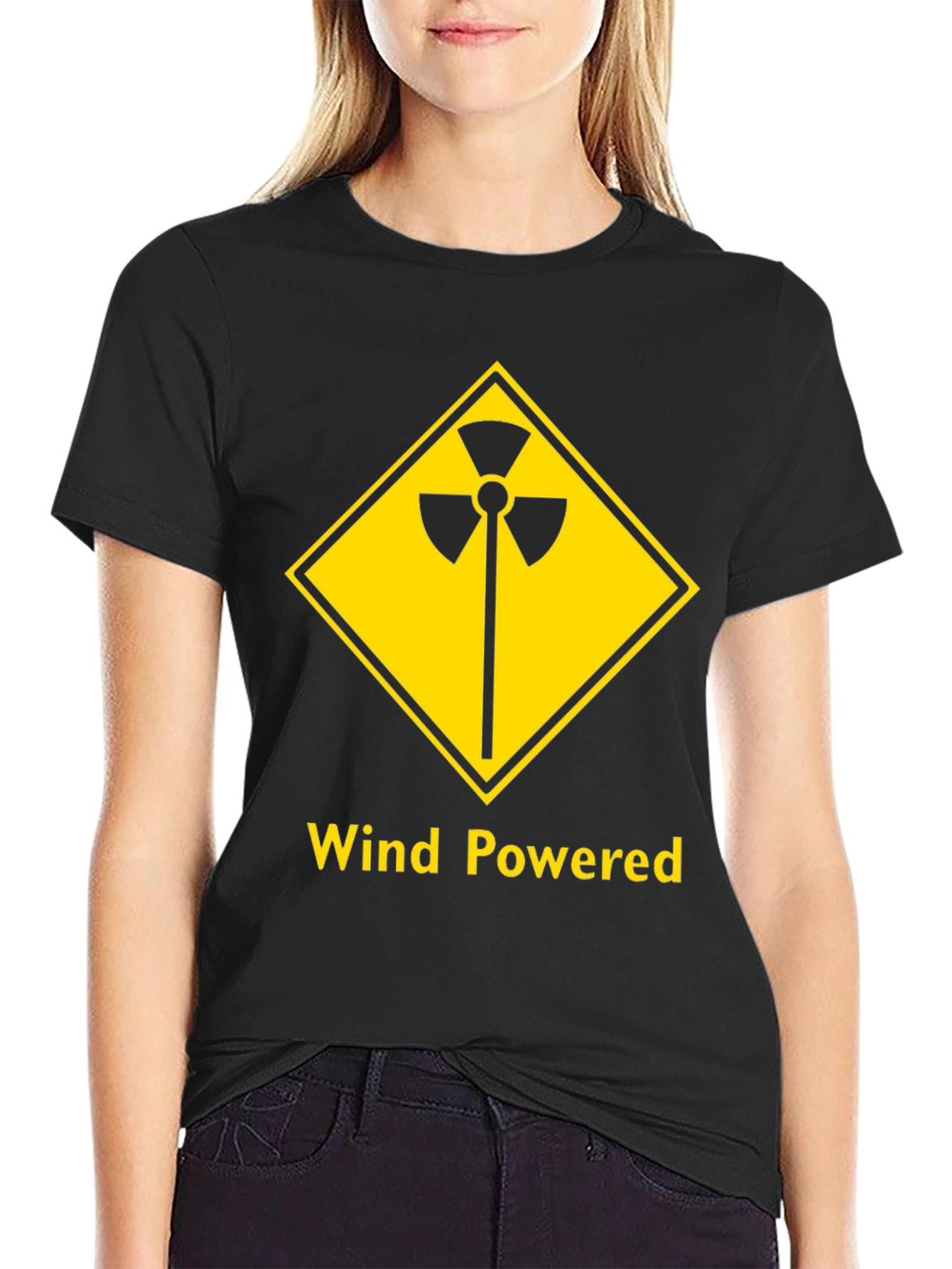 Wind Powered Black T-Shirt