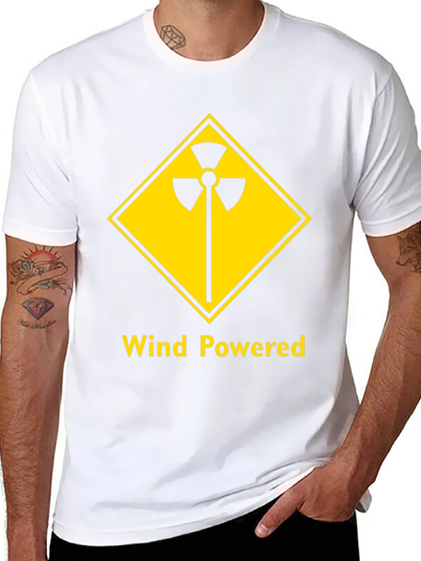 Wind Powered Black T-Shirt