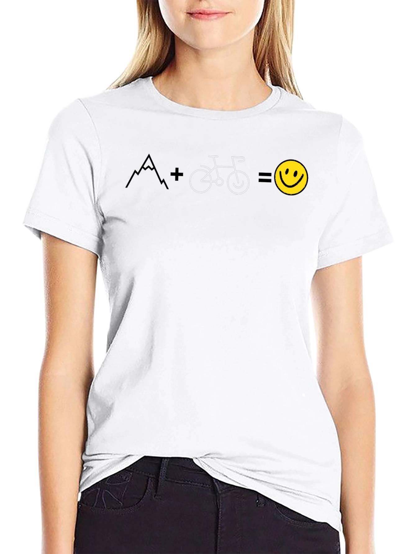 Mountain Bike + Happy Face T-Shirt