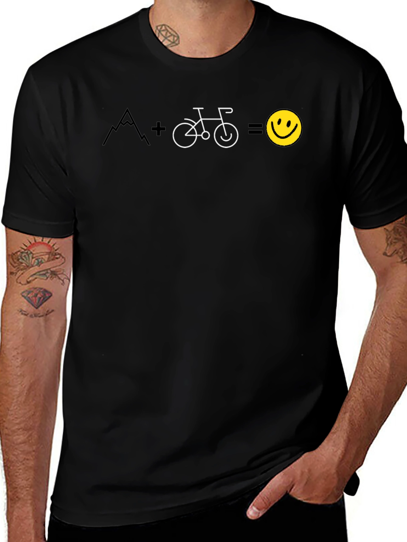 Mountain Bike + Happy Face T-Shirt
