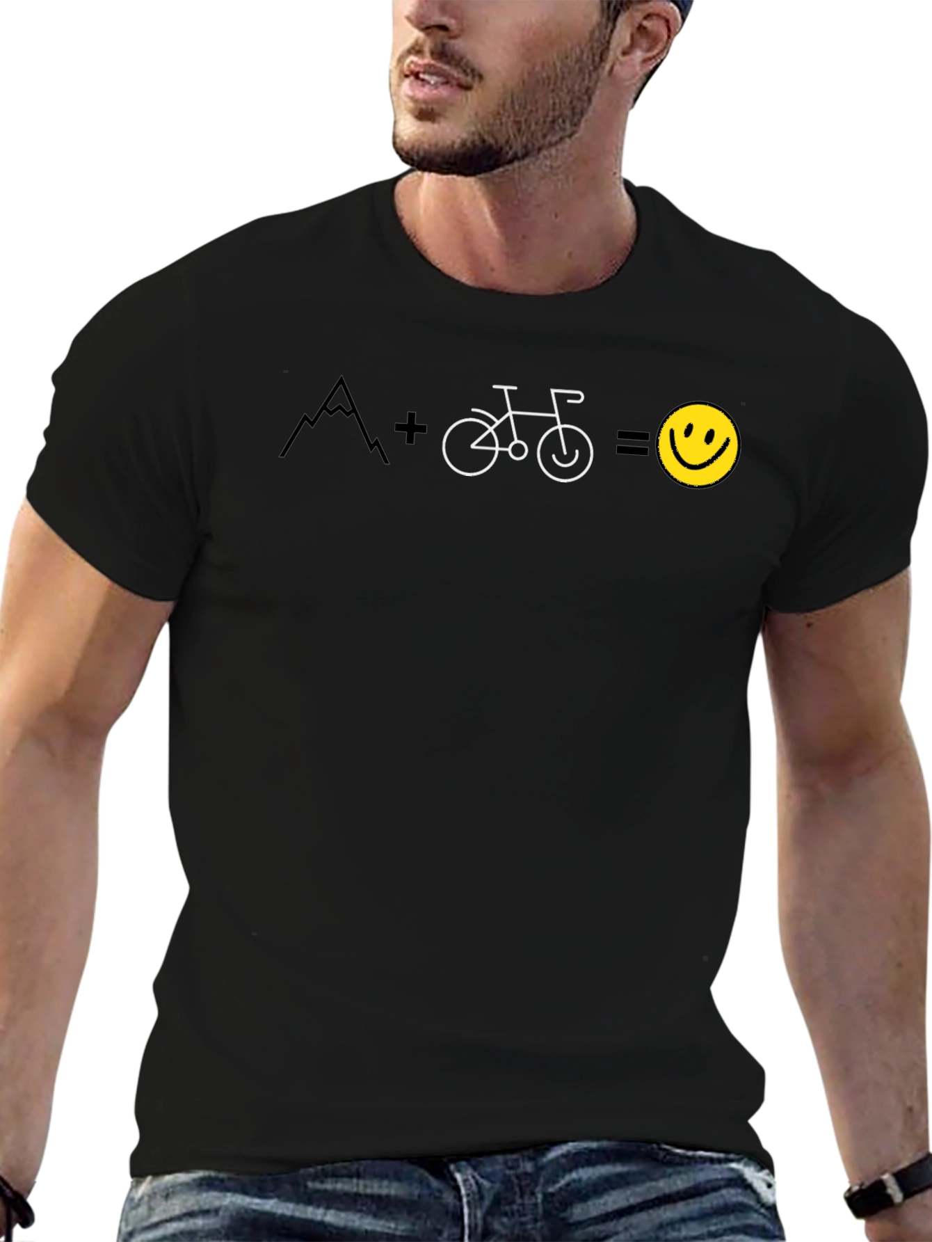 Mountain Bike + Happy Face T-Shirt