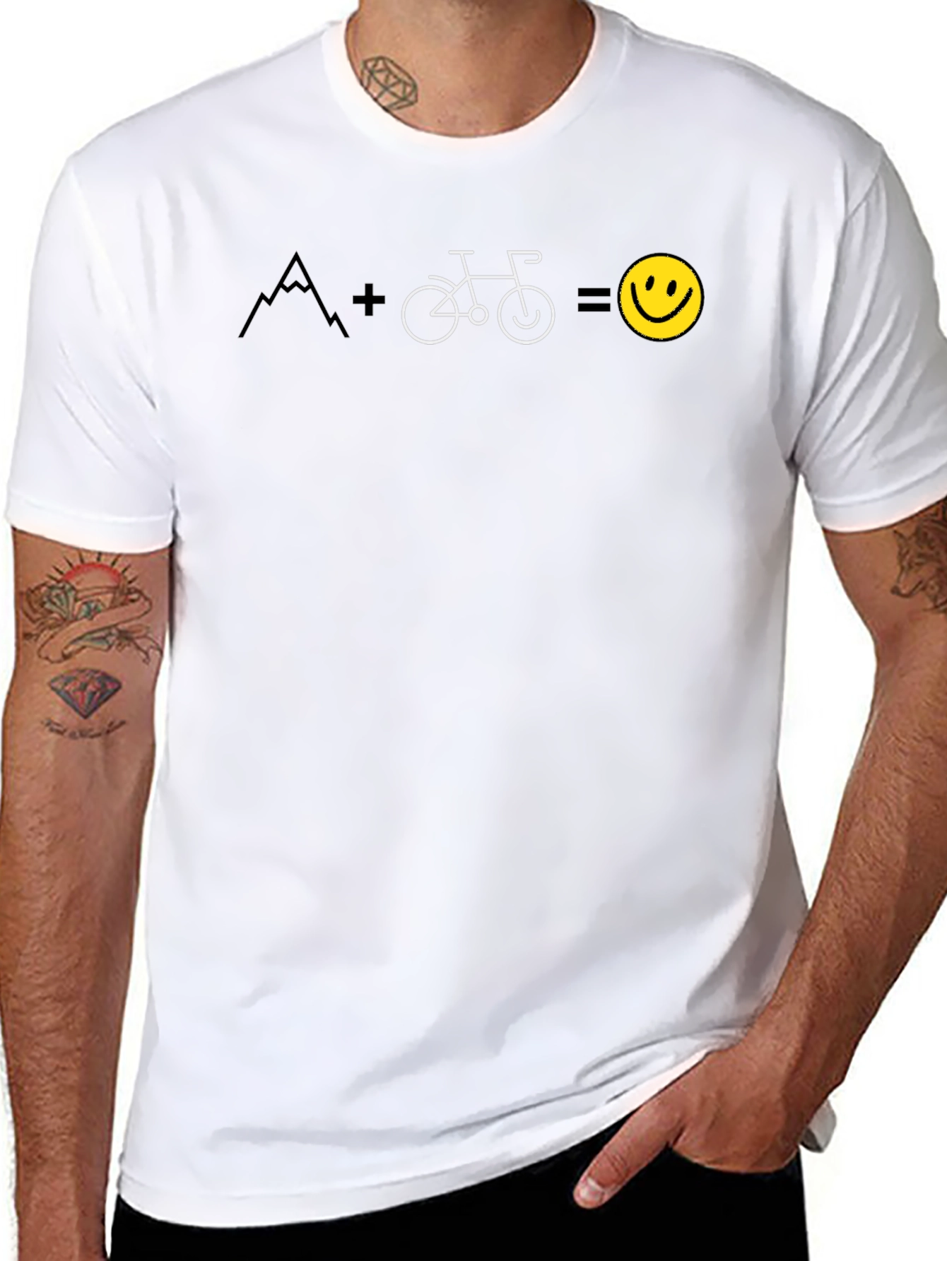 Mountain Bike + Happy Face T-Shirt