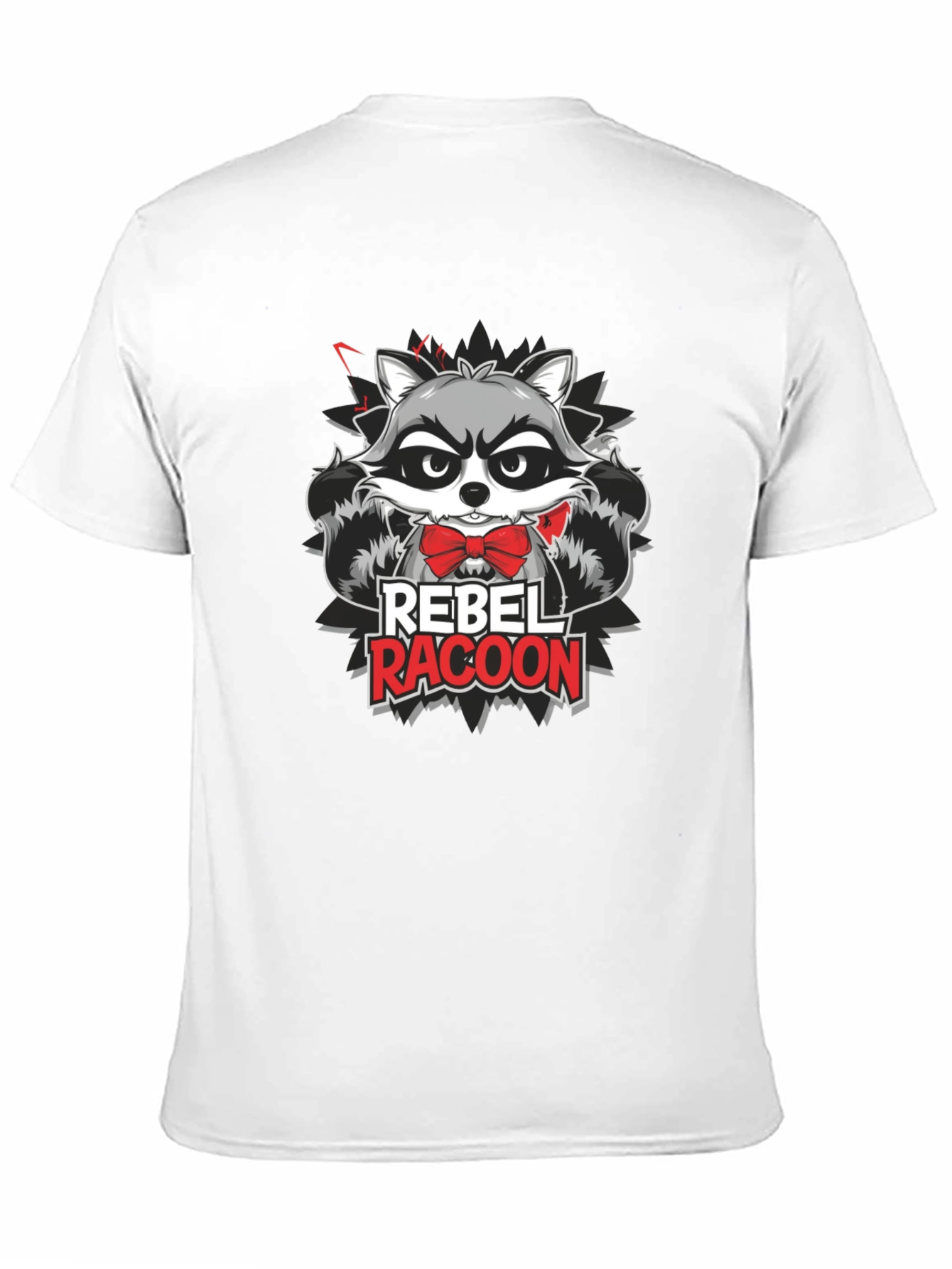 Rebel Racoon Graphic Tee - Black T-Shirt