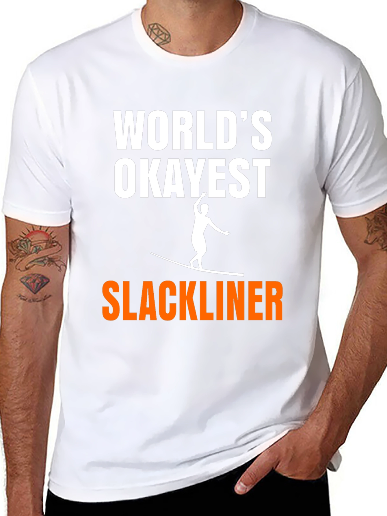 Worlds Okayest Slackliner Graphic Tee