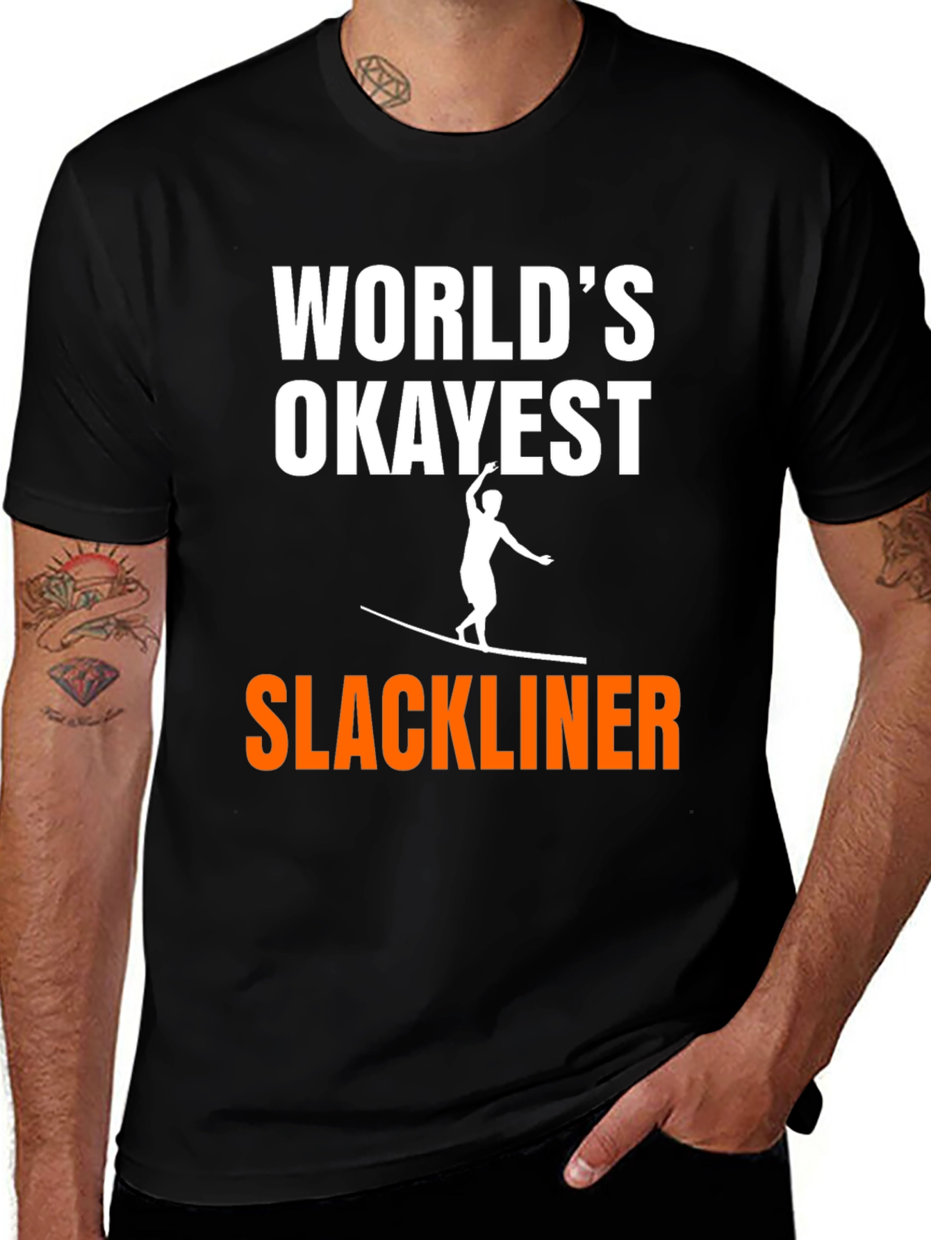 Worlds Okayest Slackliner Graphic Tee