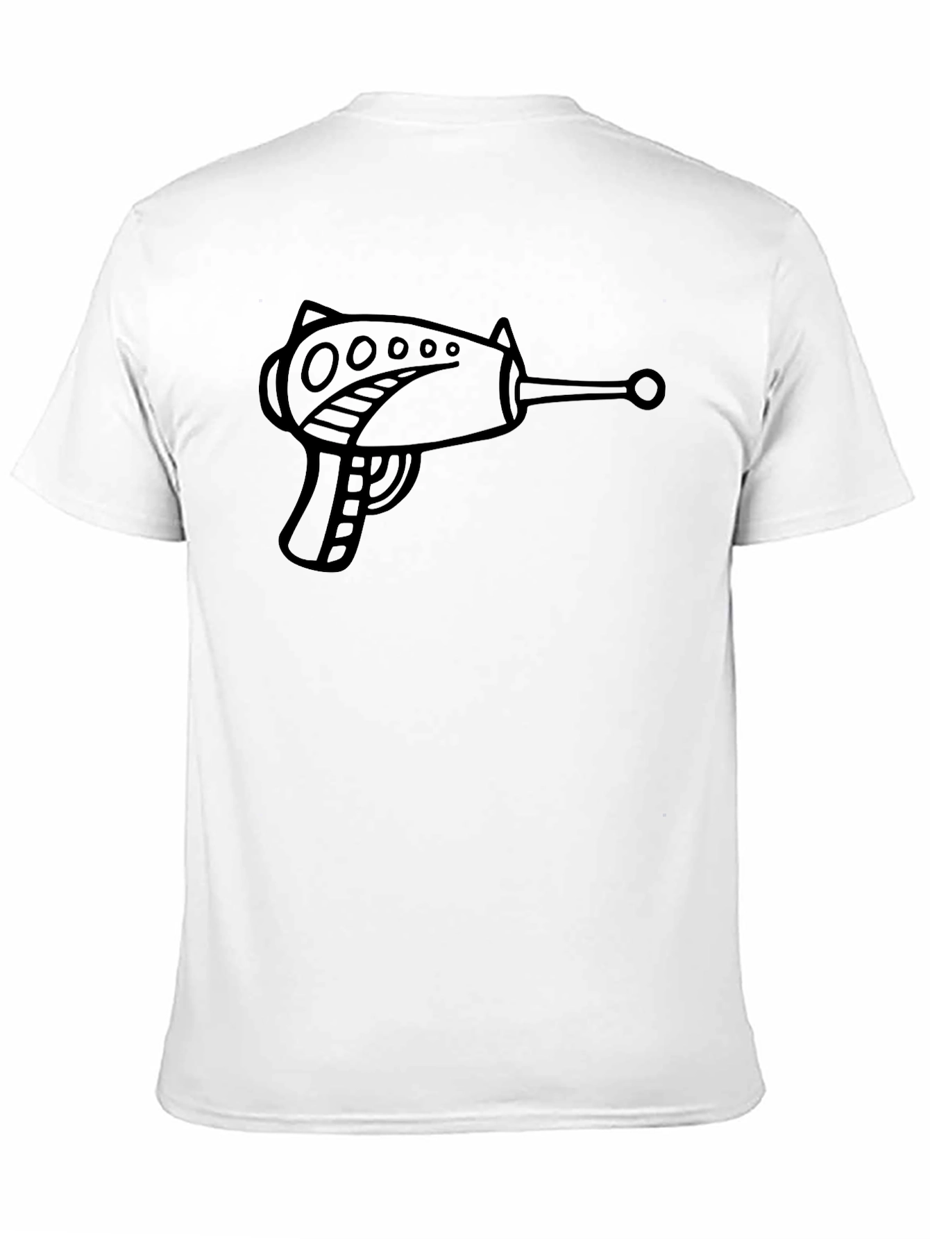 Retro Ray Gun Graphic T-Shirt - Black