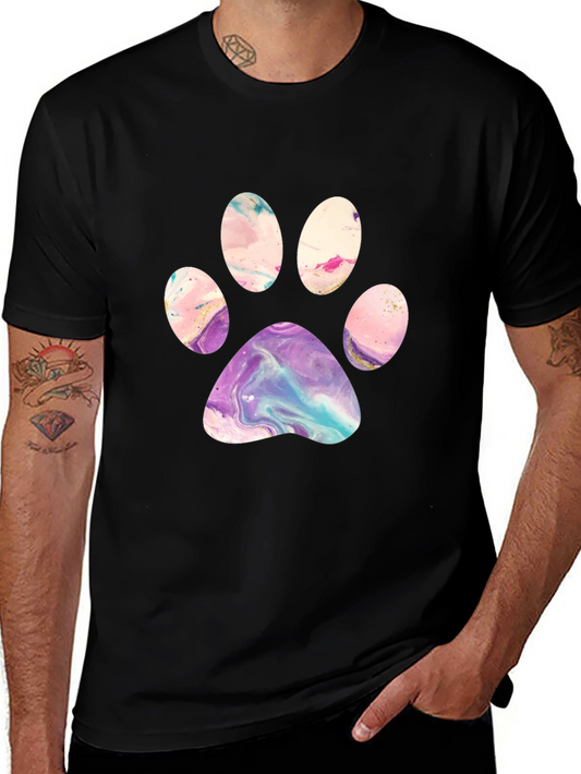 Artistic Paw Print Graphic Tee