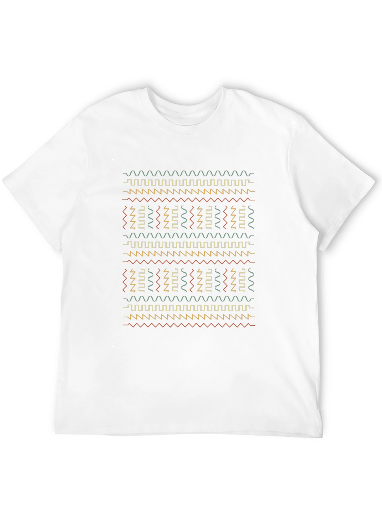 Abstract Pattern Black T-Shirt
