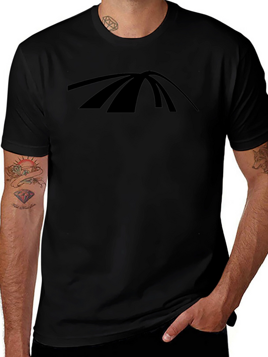 Mens Black Graphic Tee - Abstract Design