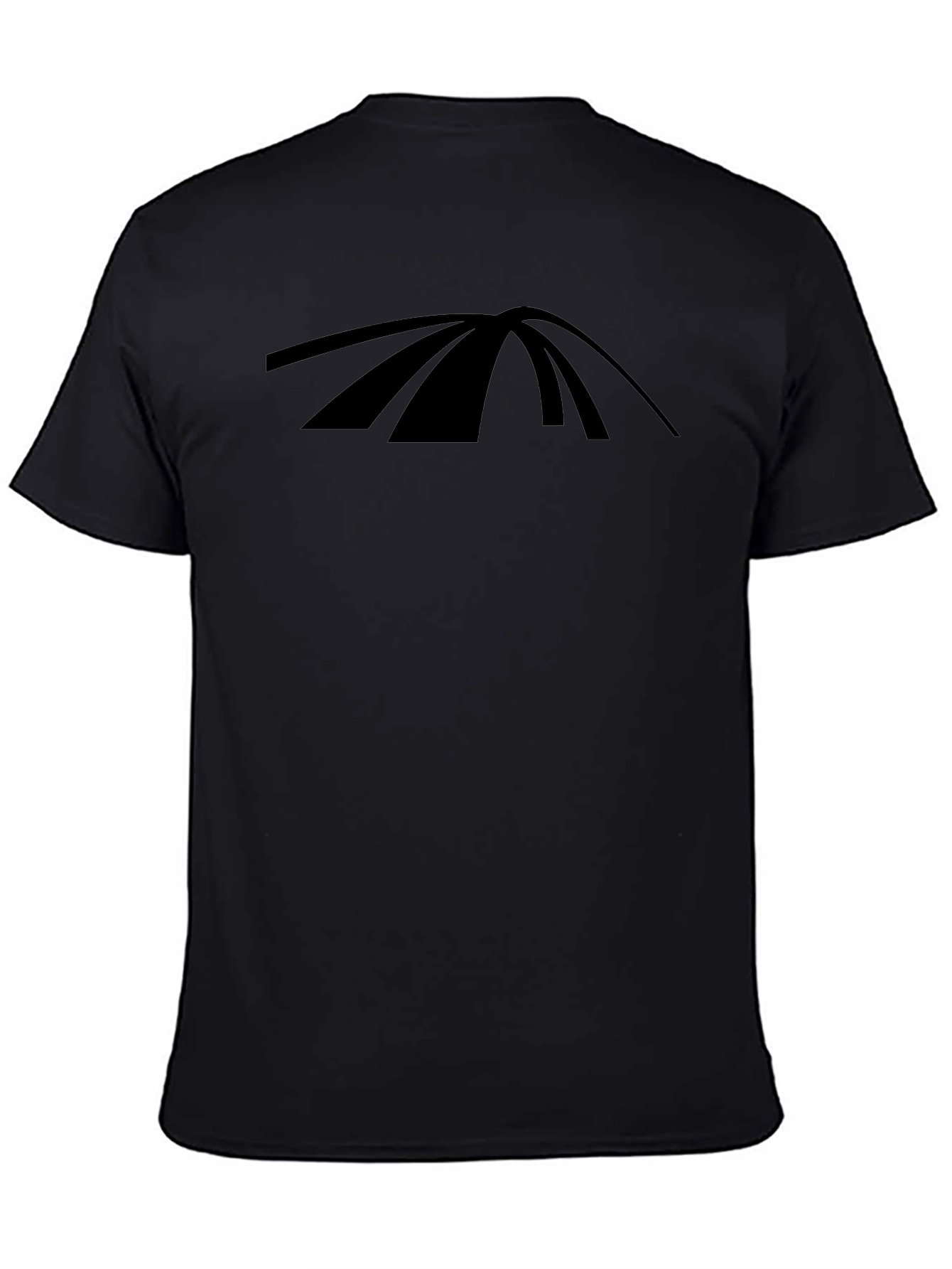 Mens Black Graphic Tee - Abstract Design
