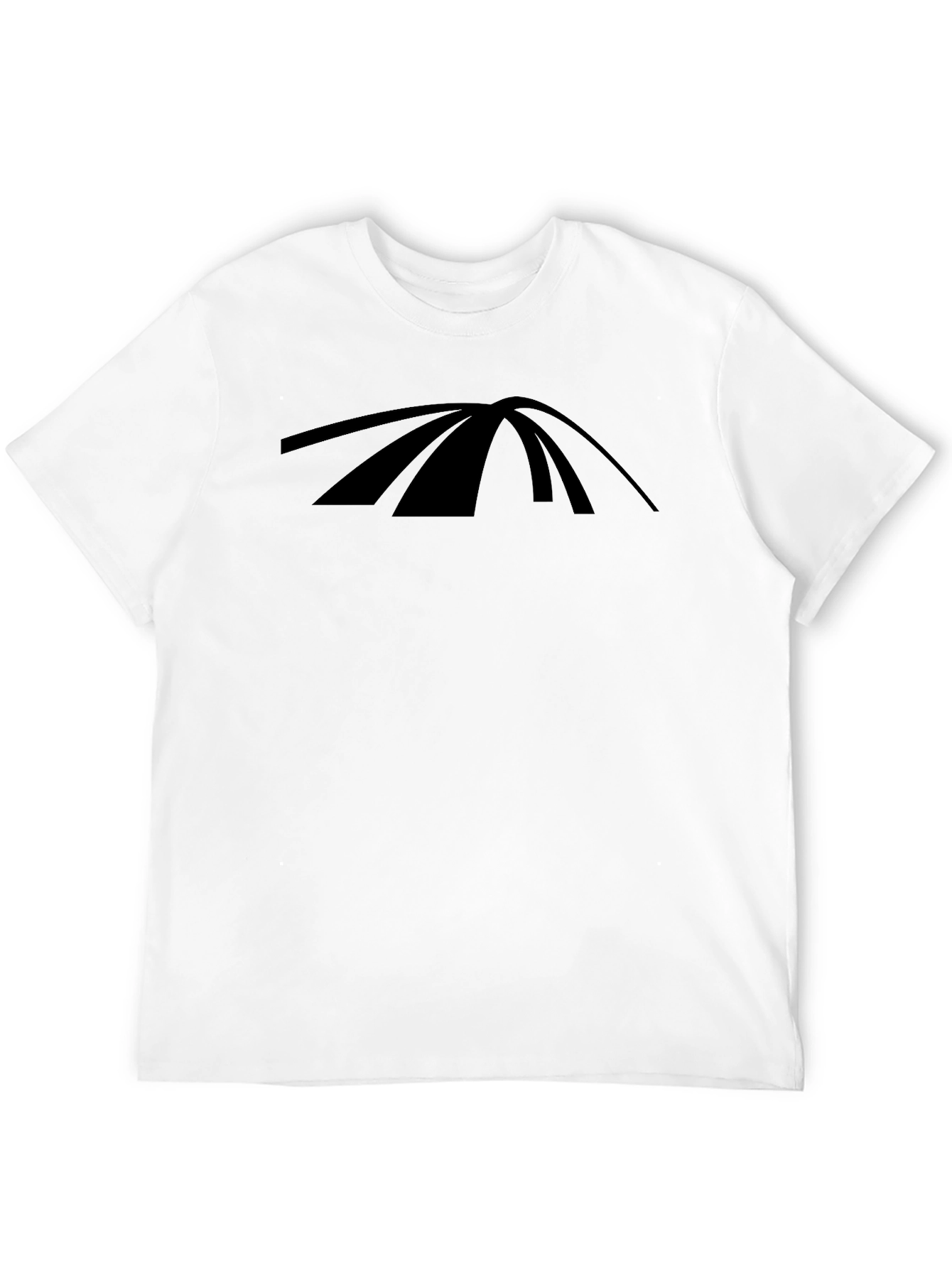 Mens Black Graphic Tee - Abstract Design