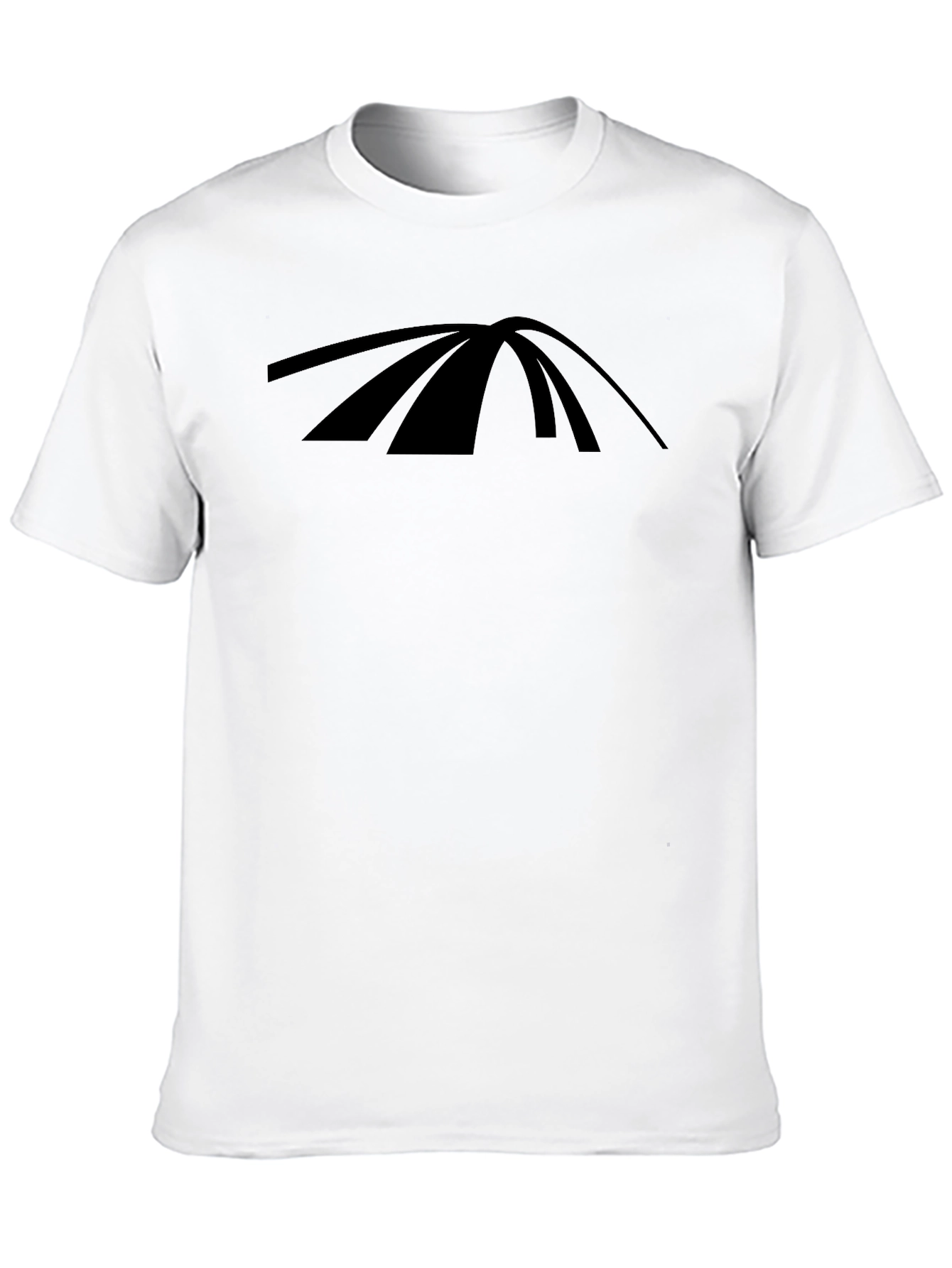 Mens Black Graphic Tee - Abstract Design