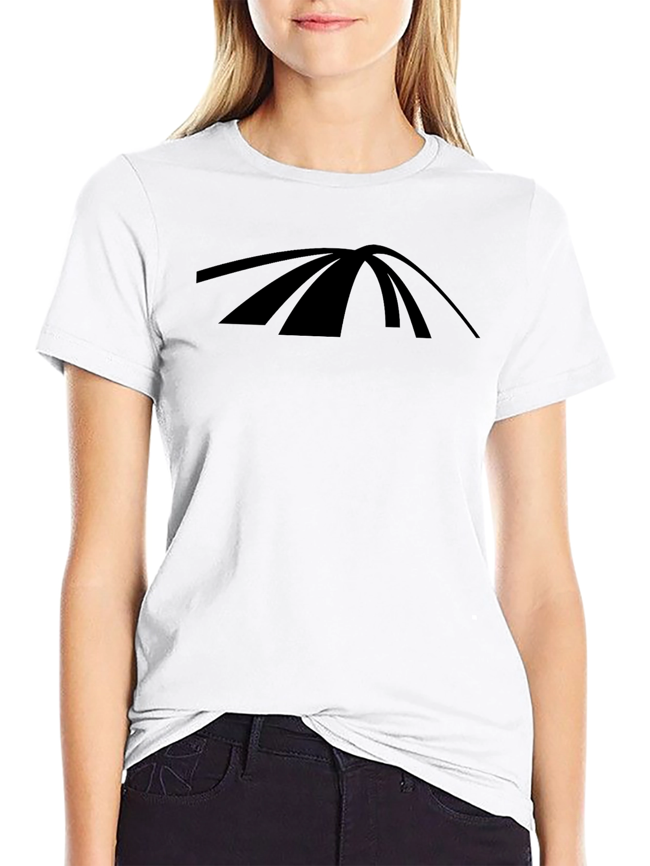Mens Black Graphic Tee - Abstract Design
